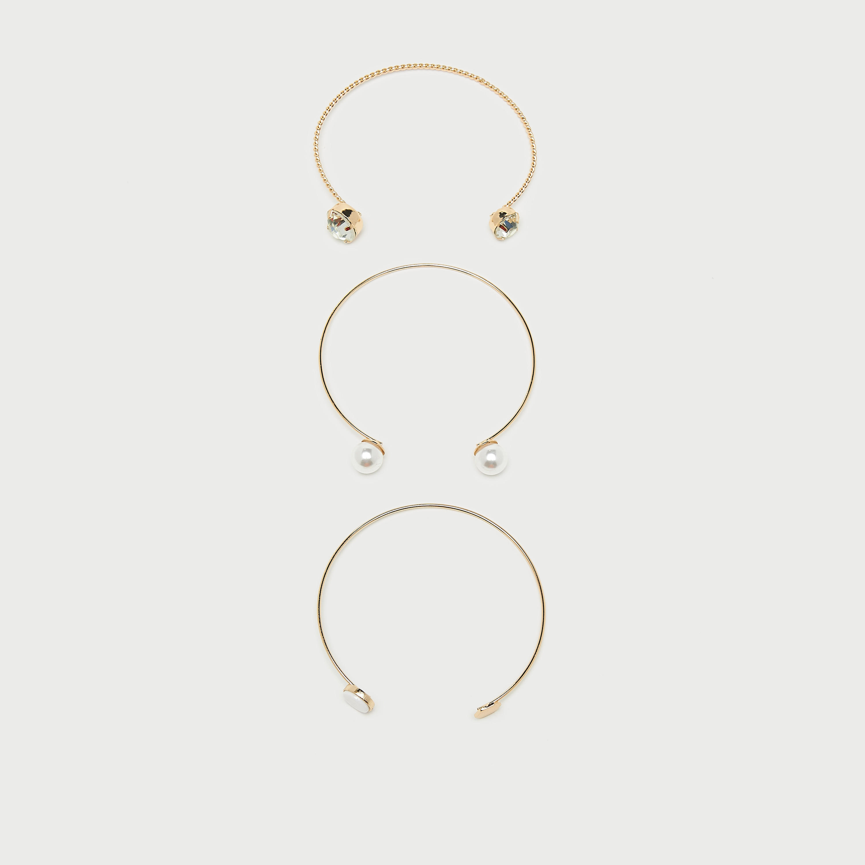 أساور مزيّنة - طقم 3 قطع-women-watchesandjewellery-jewellery-banglesandbracelets-image-1