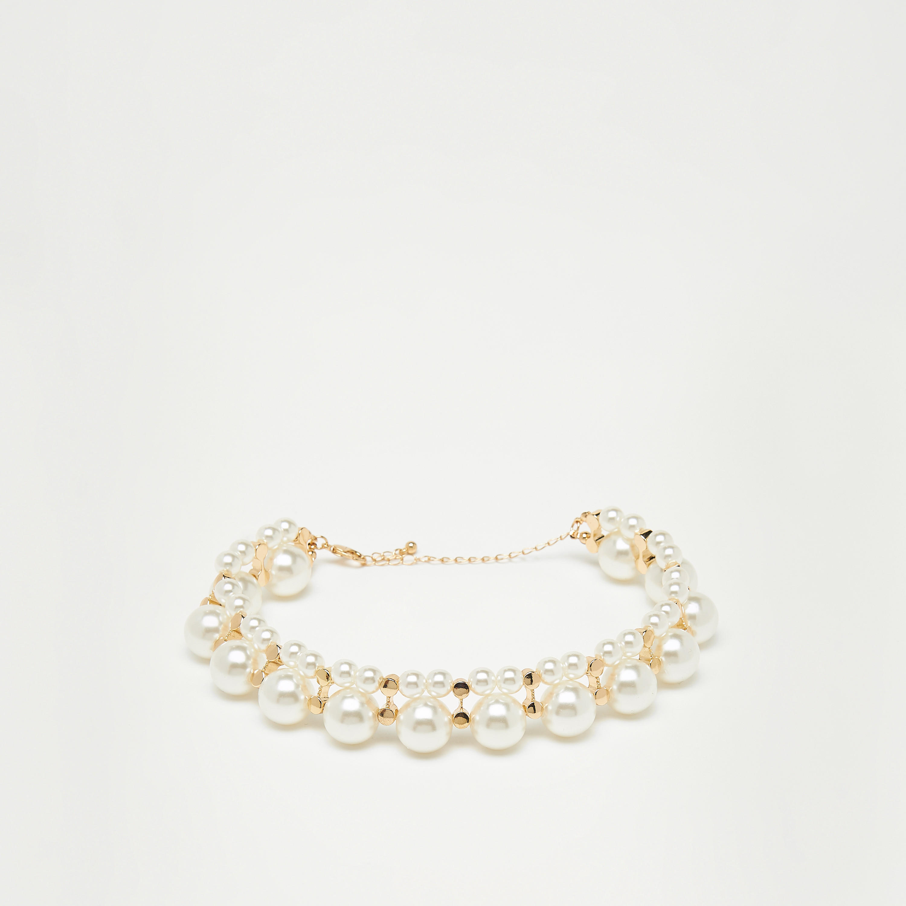 Beaded Choker Necklace with Lobster Clasp Closure-women-watchesandjewellery-jewellery-necklacesandpendants-image-1