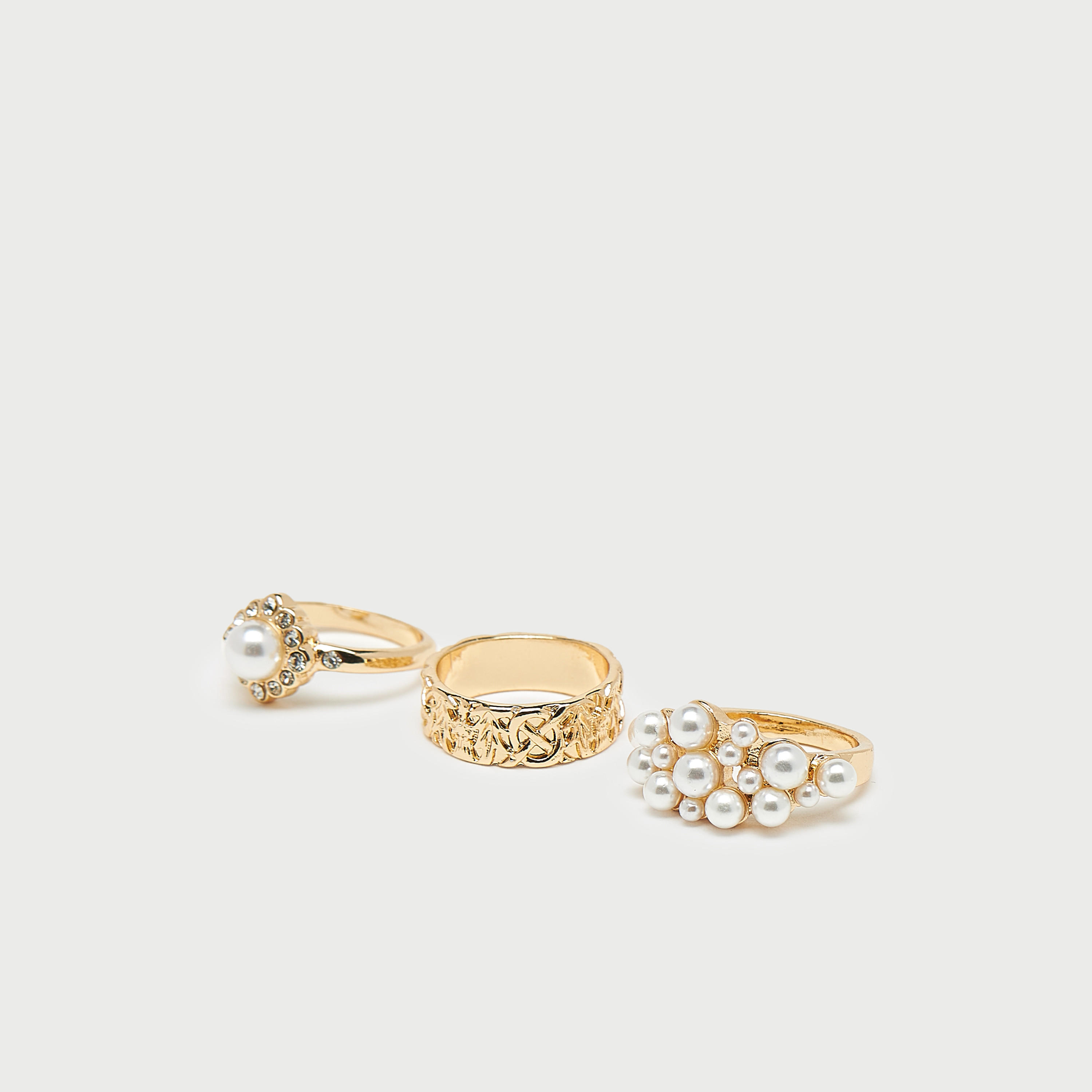 طقم خواتم 3 قطعة متنوعة-women-watchesandjewellery-jewellery-rings-image-4