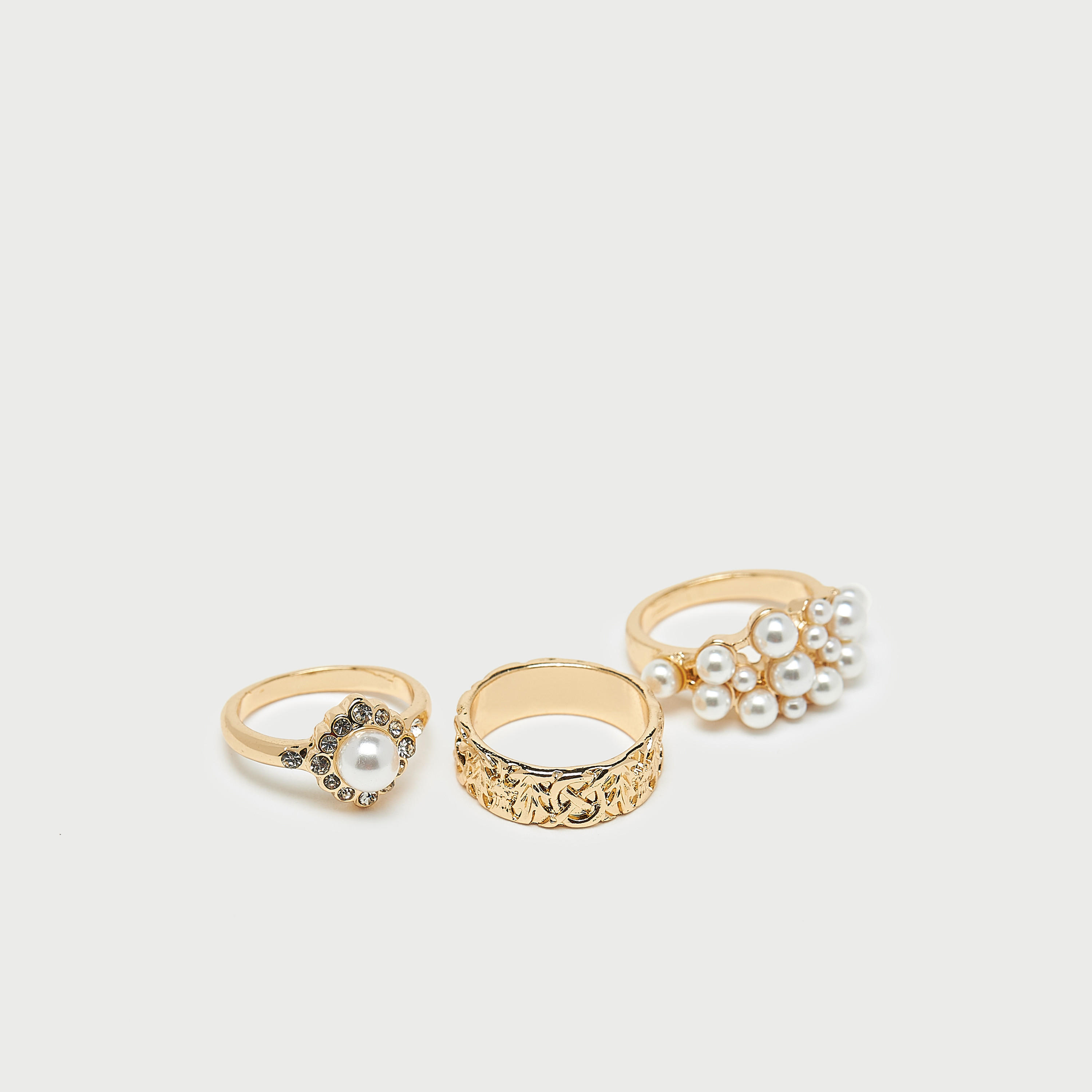طقم خواتم 3 قطعة متنوعة-women-watchesandjewellery-jewellery-rings-image-2