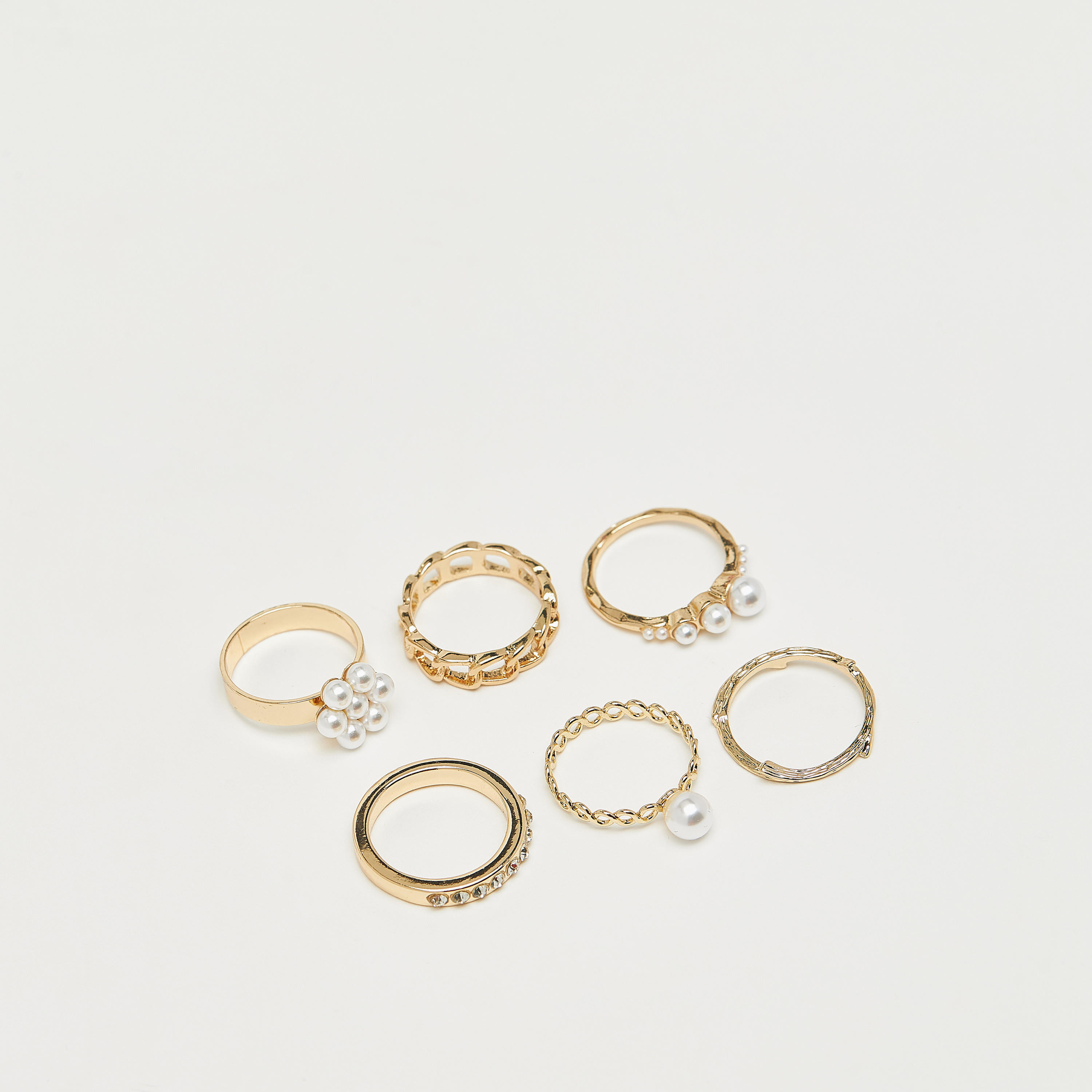 طقم خواتم - 6 قطعة متنوعة-women-watchesandjewellery-jewellery-rings-image-3