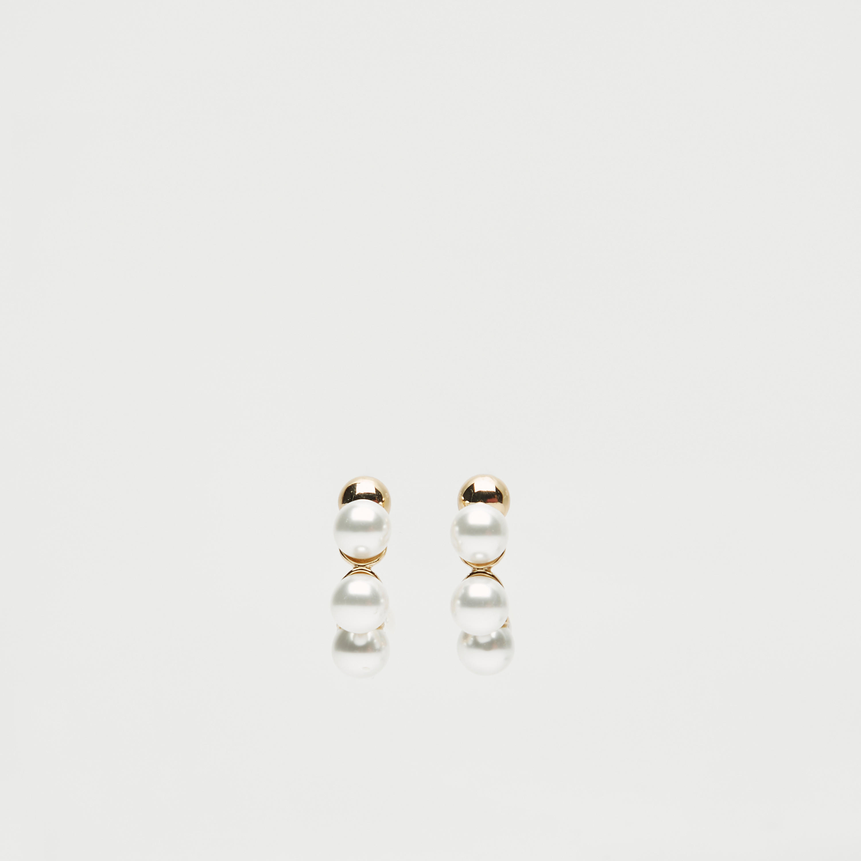 Pearl Embellished Hoop Earrings with Pushback Closure-women-watchesandjewellery-jewellery-earrings-image-3