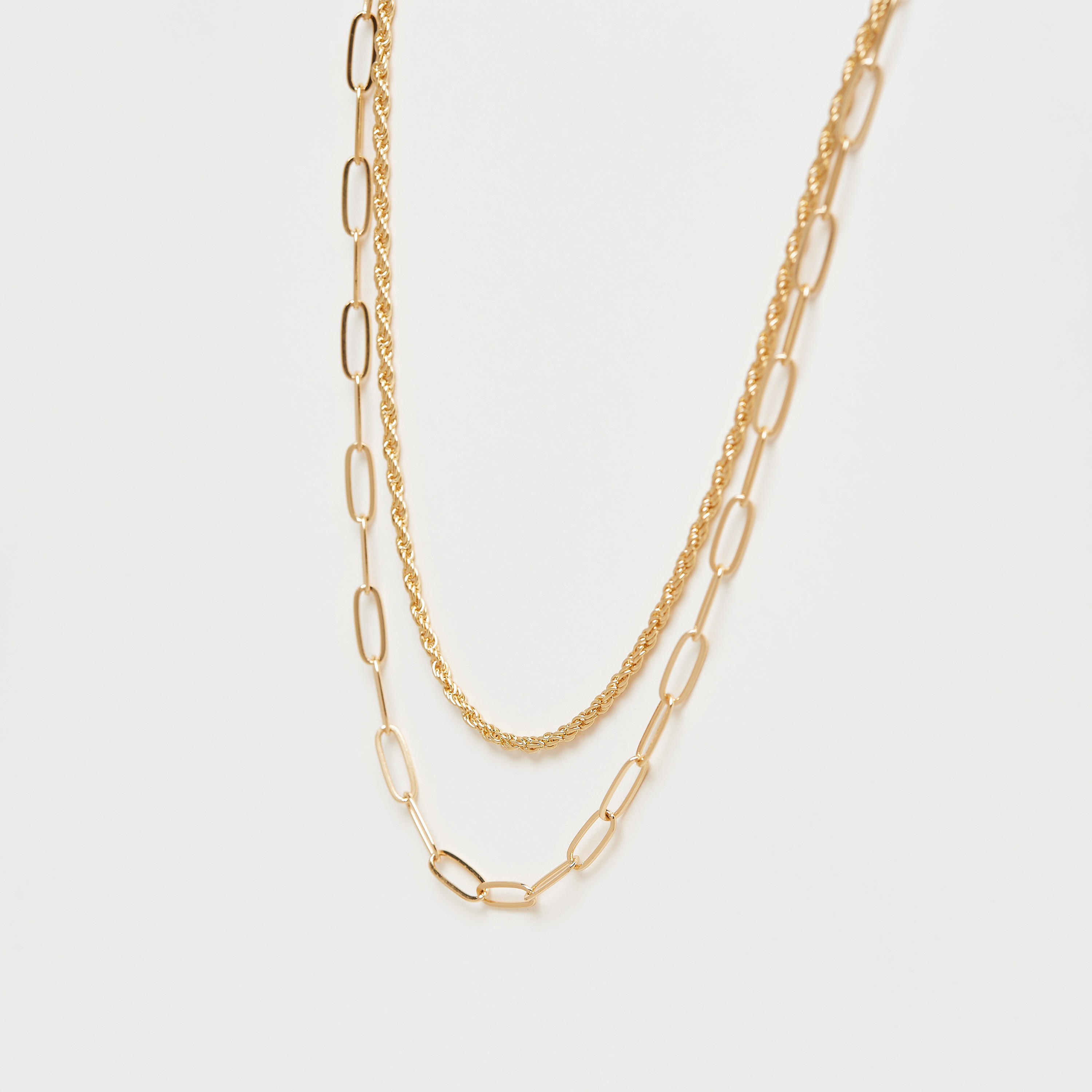 قلادة سلسلة بمشبك إغلاق - طقم من 2 قطع-women-watchesandjewellery-jewellery-necklacesandpendants-image-3