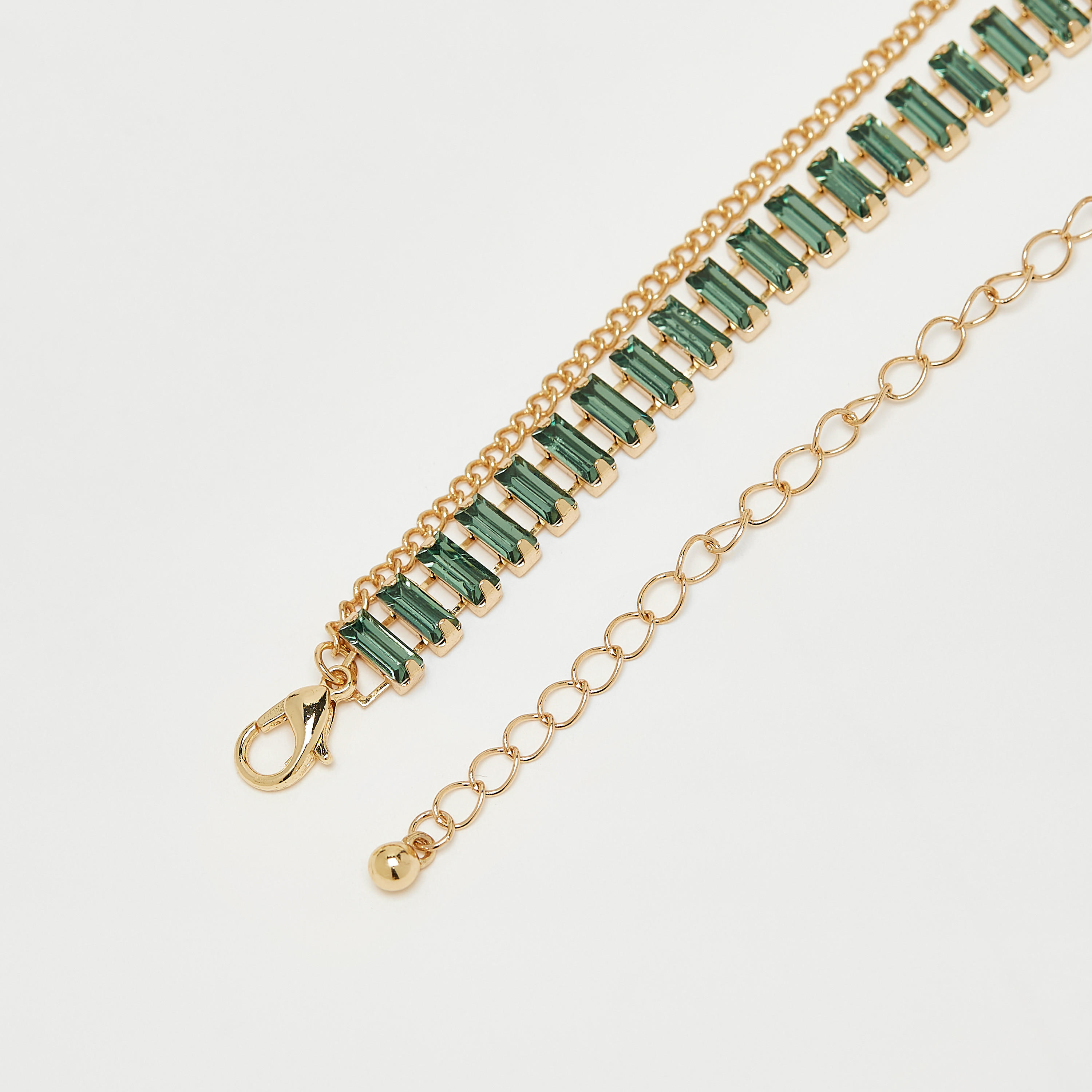 Stone Embellished Double Layer Necklace with Lobster Clasp Closure-women-watchesandjewellery-jewellery-necklacesandpendants-image-4