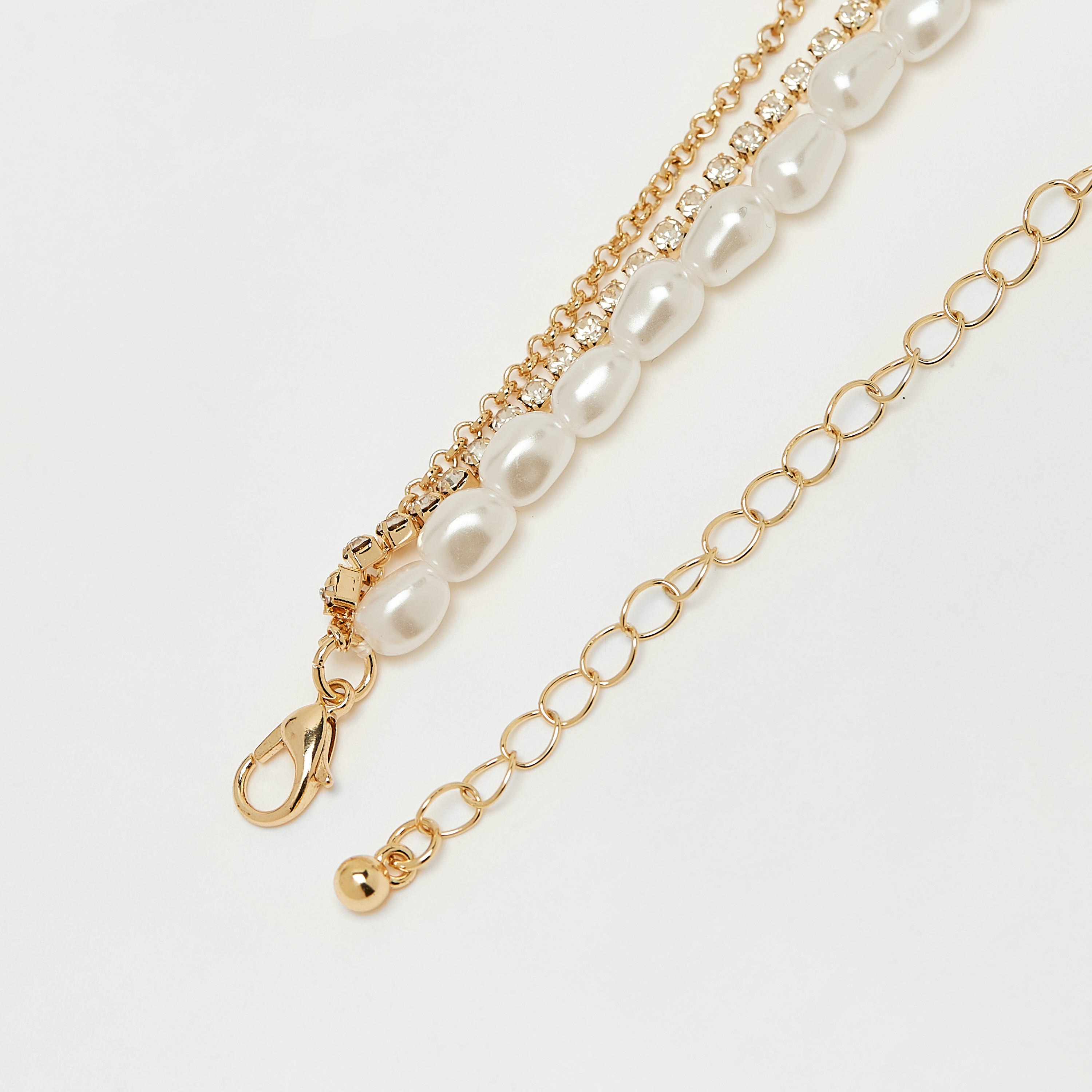Layered Embellised Necklace with Lobster Clasp Closure-women-watchesandjewellery-jewellery-necklacesandpendants-image-4