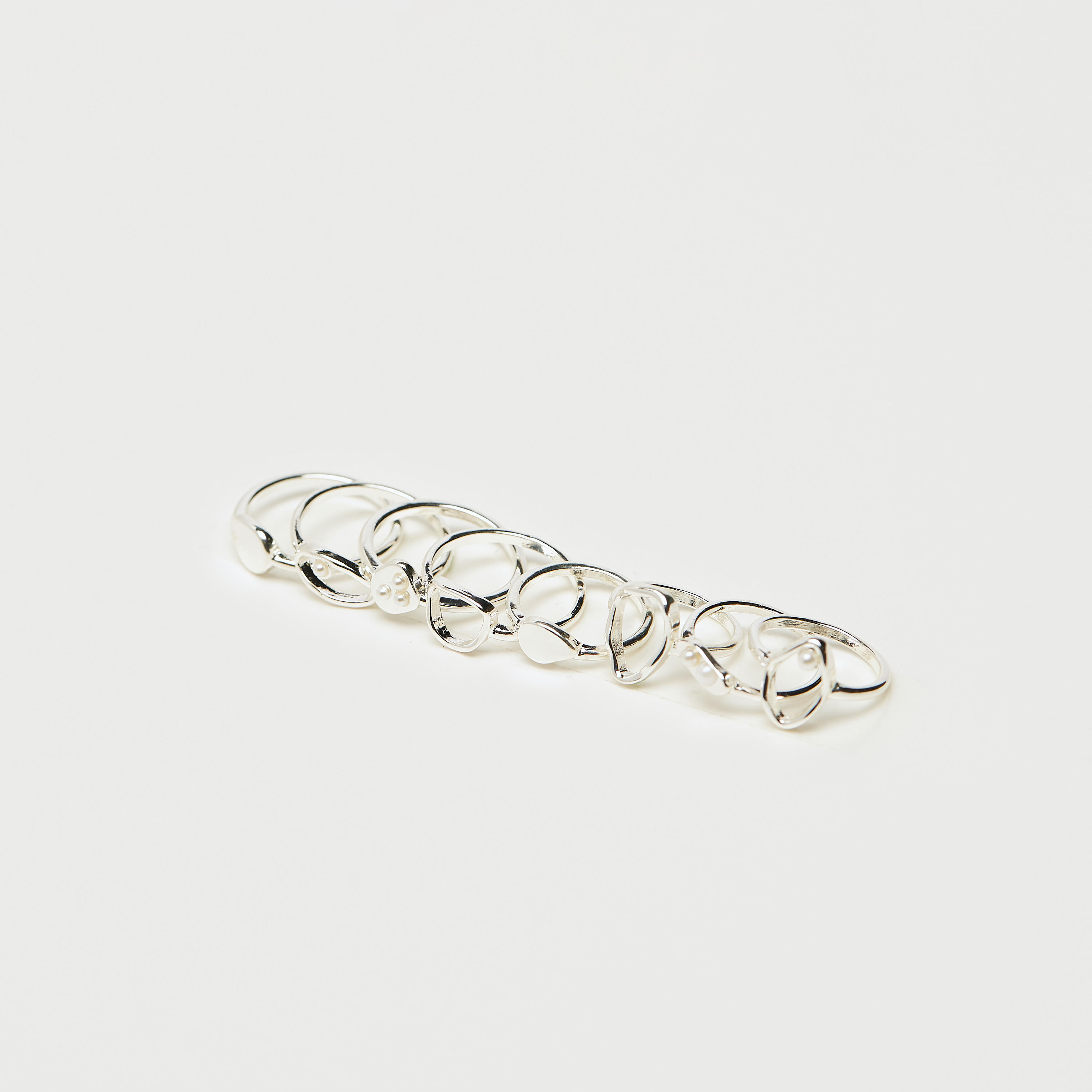 Set of 8 - Gloo Textured Ring-women-watchesandjewellery-jewellery-rings-image-4