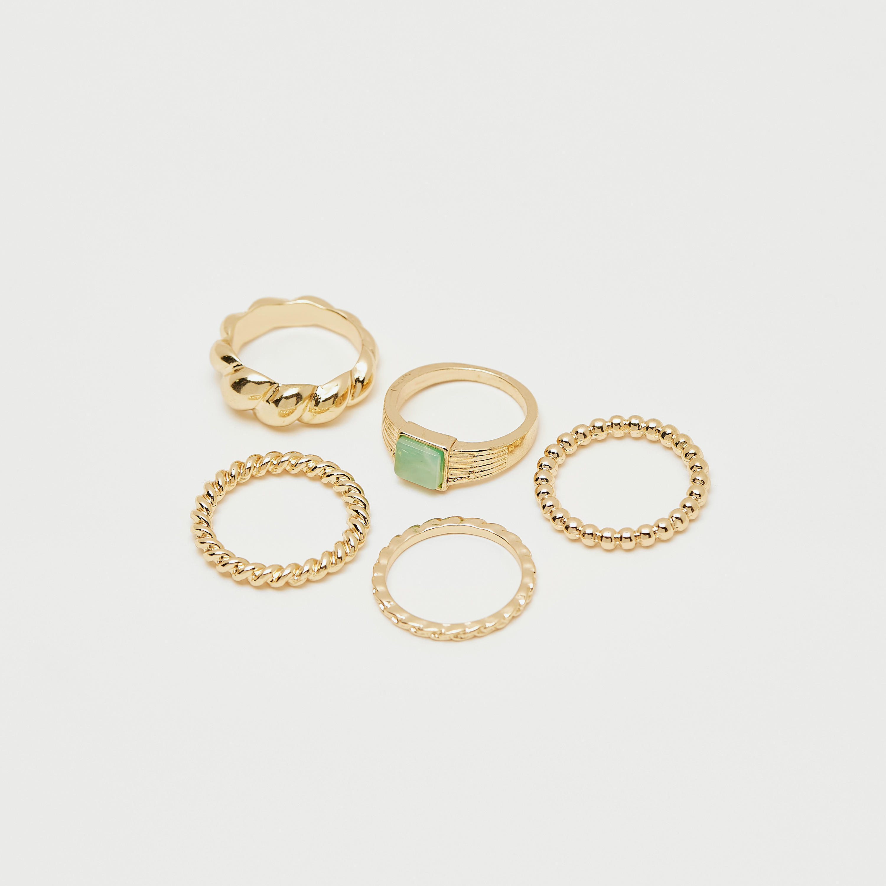 طقم خواتم - 5 قطع متنوعة-women-watchesandjewellery-jewellery-rings-image-1