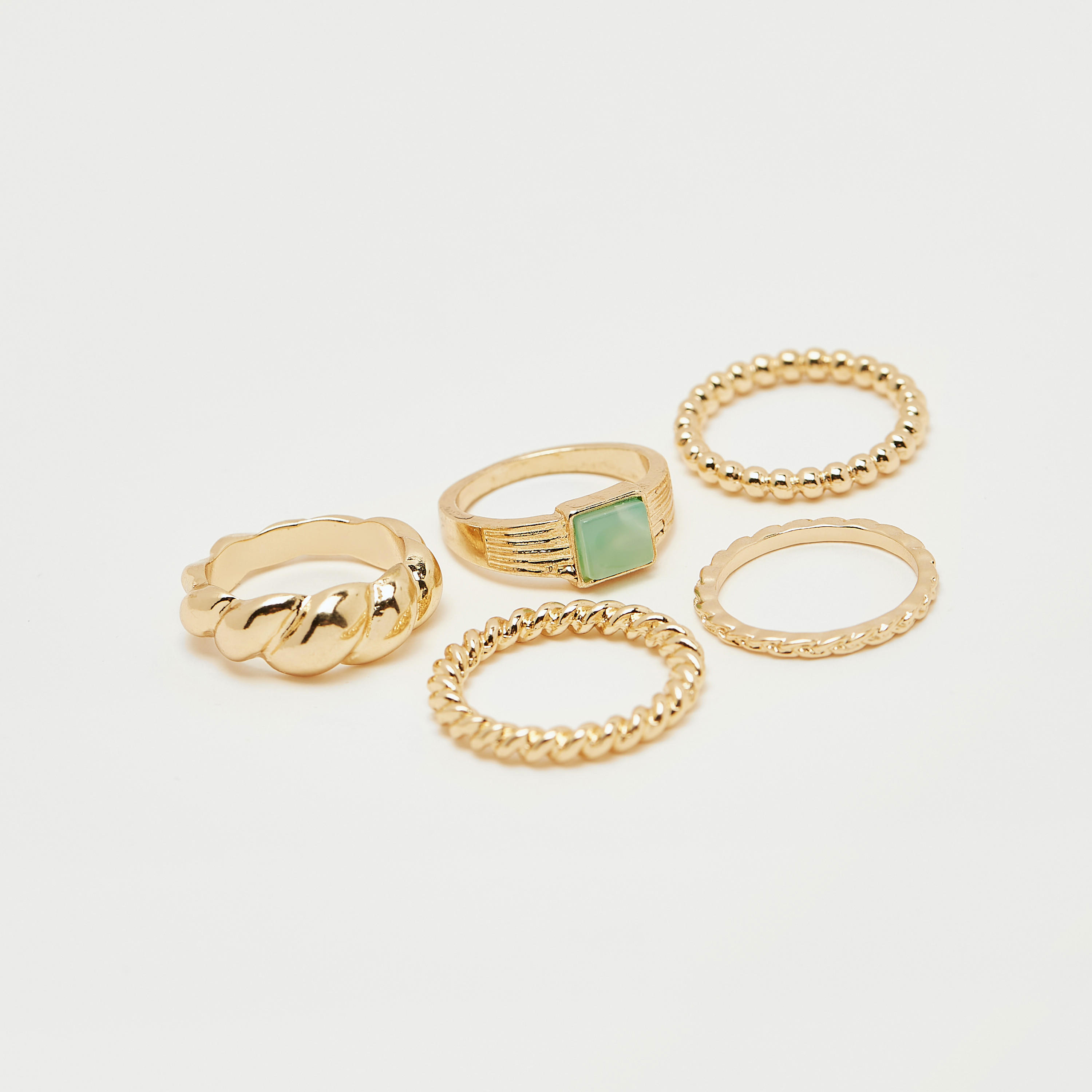 طقم خواتم - 5 قطع متنوعة-women-watchesandjewellery-jewellery-rings-image-3