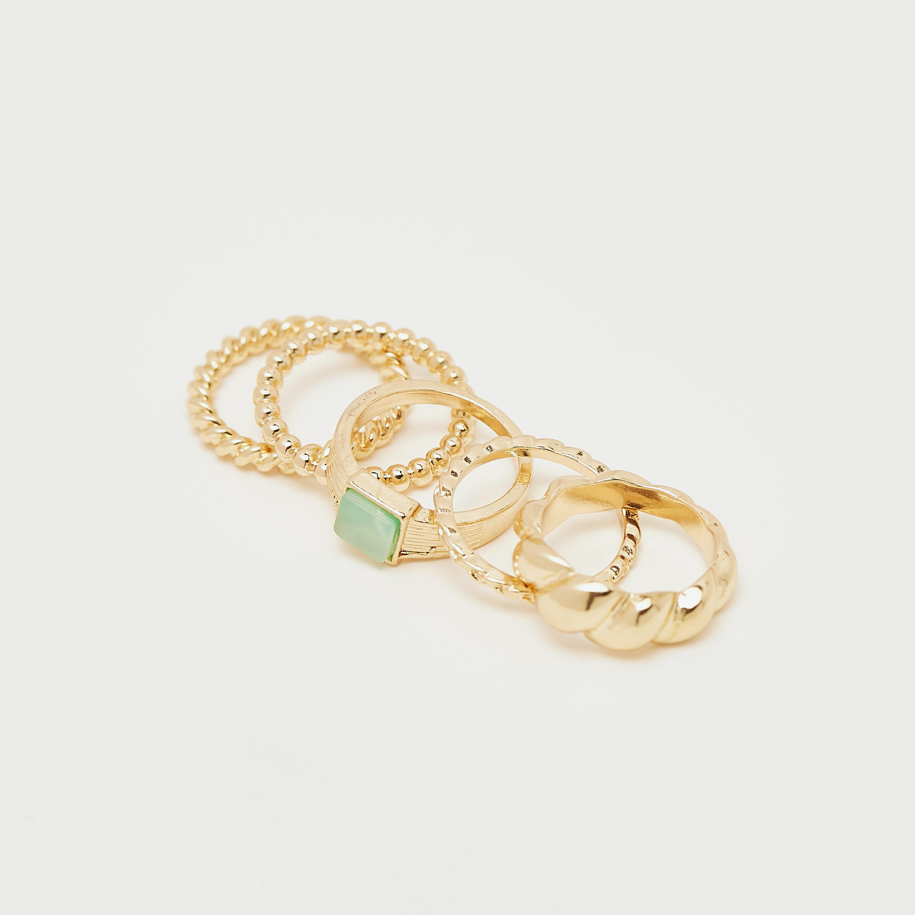 طقم خواتم - 5 قطع متنوعة-women-watchesandjewellery-jewellery-rings-image-4