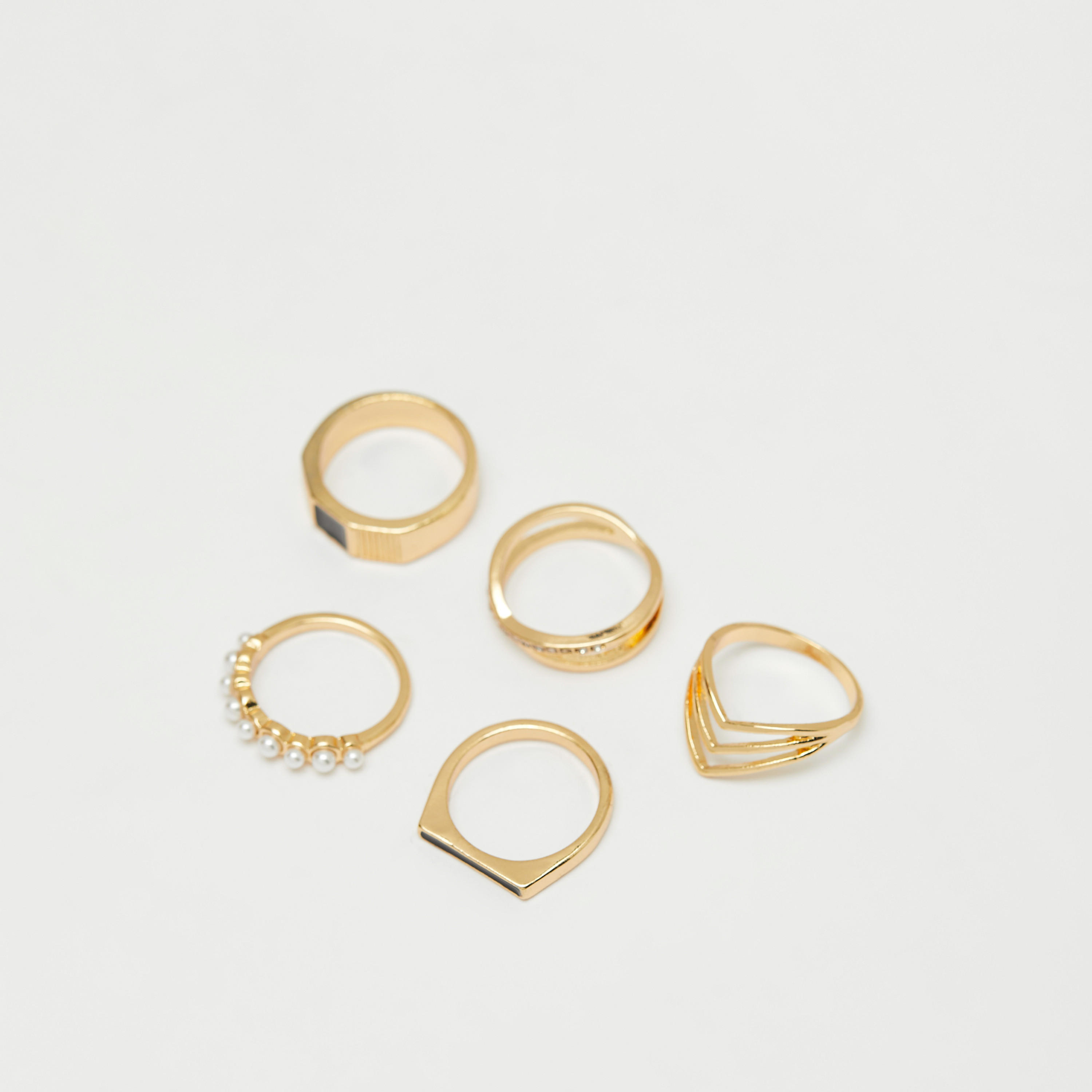 طقم خواتم 5 قطعة متنوعة-women-watchesandjewellery-jewellery-rings-image-4
