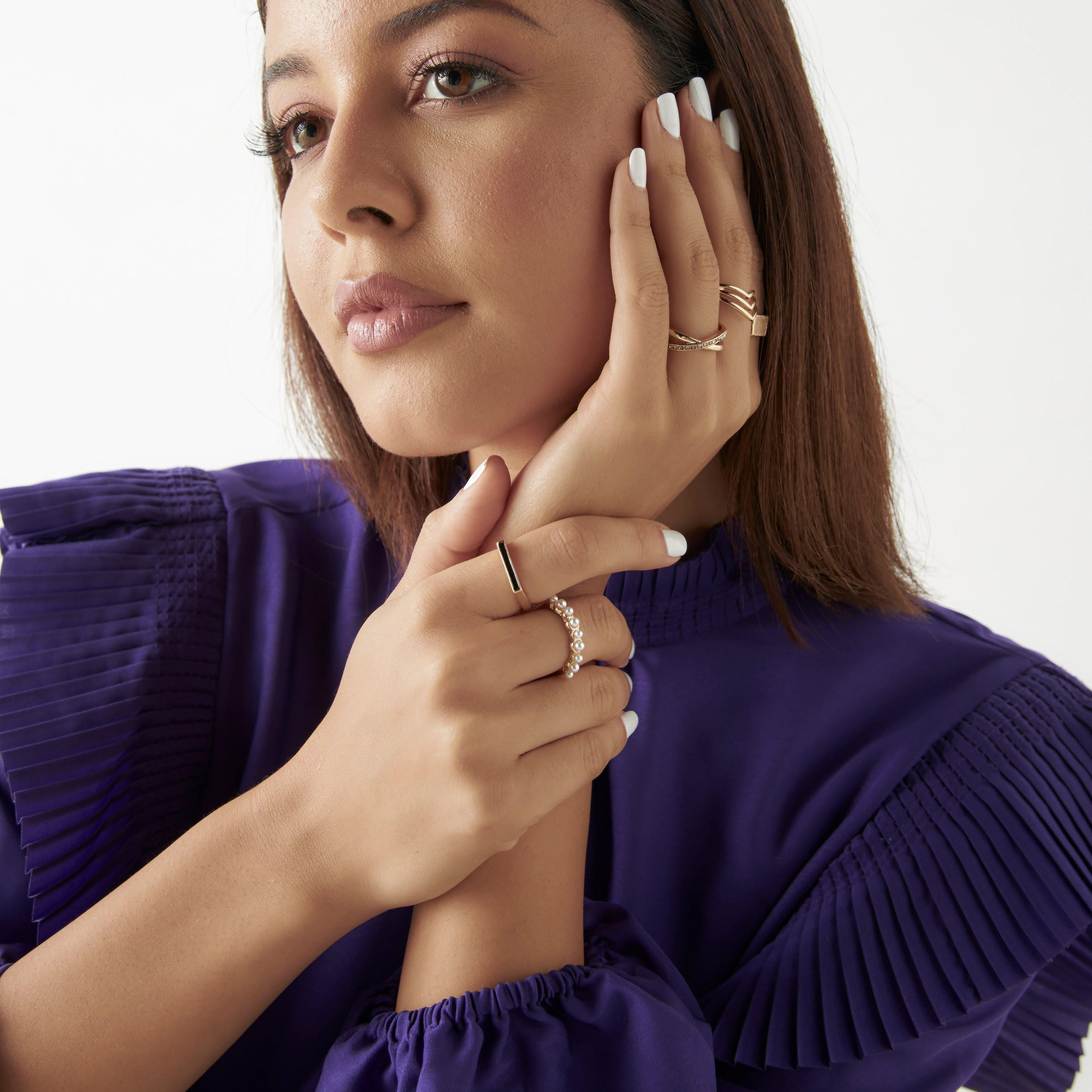 طقم خواتم 5 قطعة متنوعة-women-watchesandjewellery-jewellery-rings-image-3