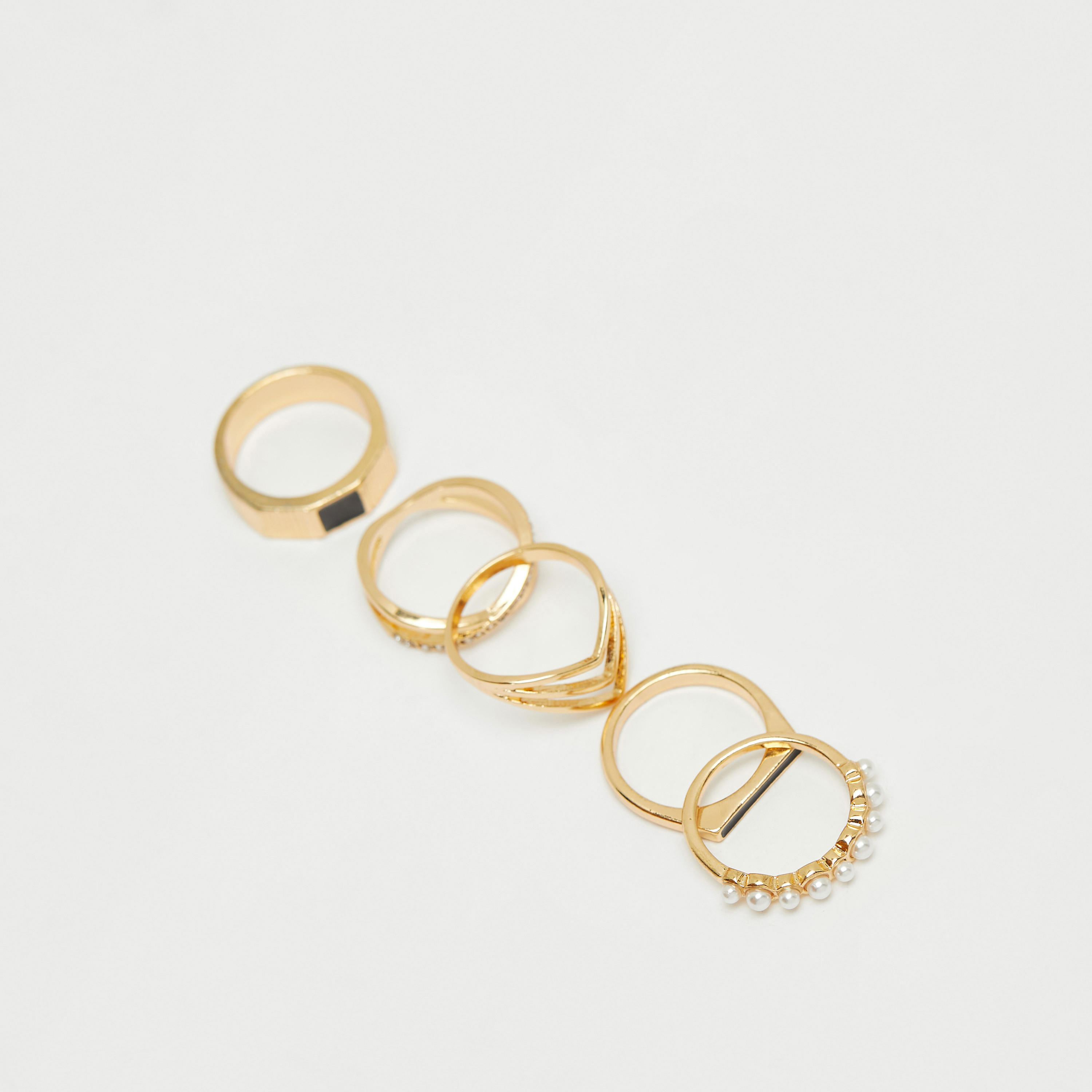 طقم خواتم 5 قطعة متنوعة-women-watchesandjewellery-jewellery-rings-image-1