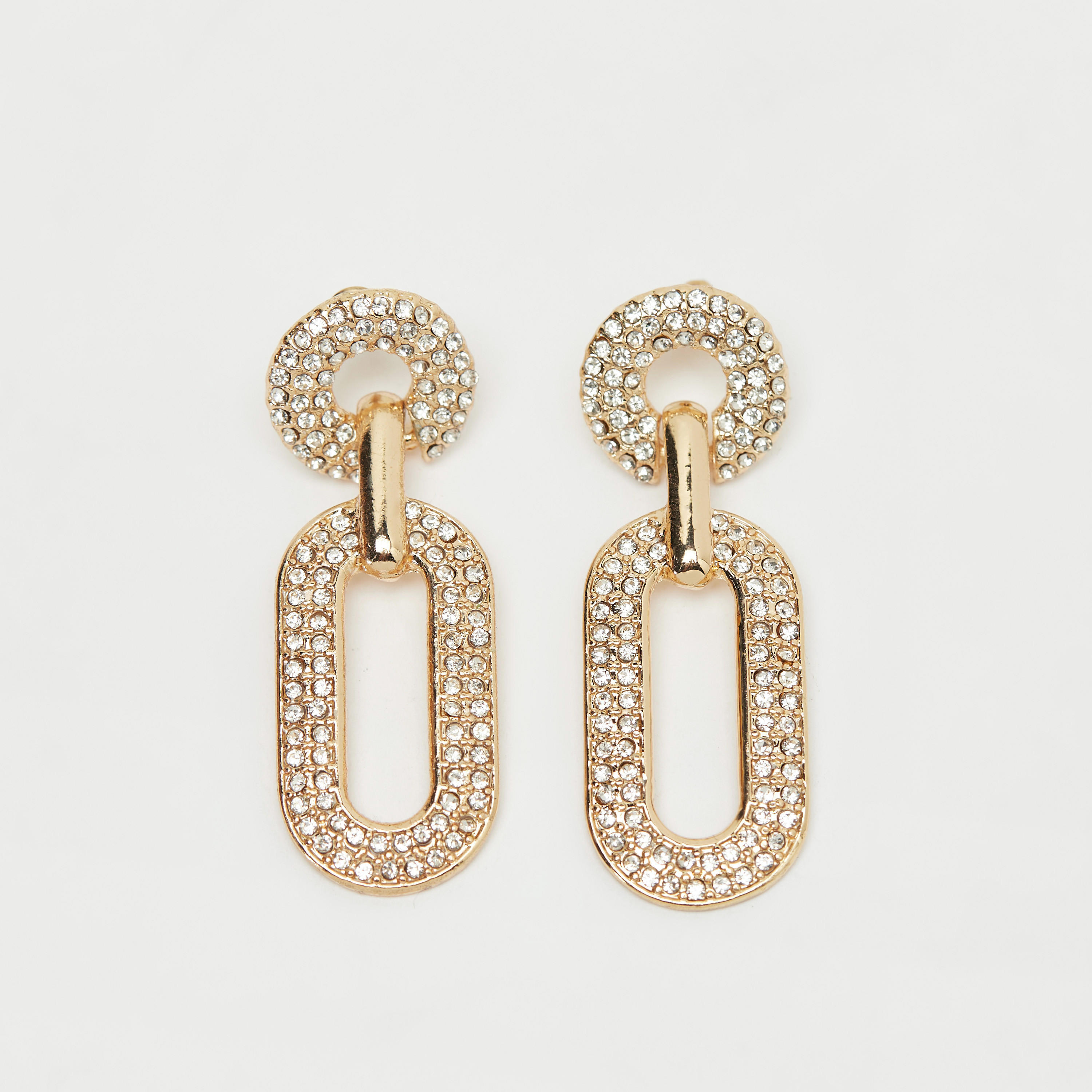 أقراط متدليّة مرصعة بالحجر بمكبس إغلاق خلفي-women-watchesandjewellery-jewellery-earrings-image-4