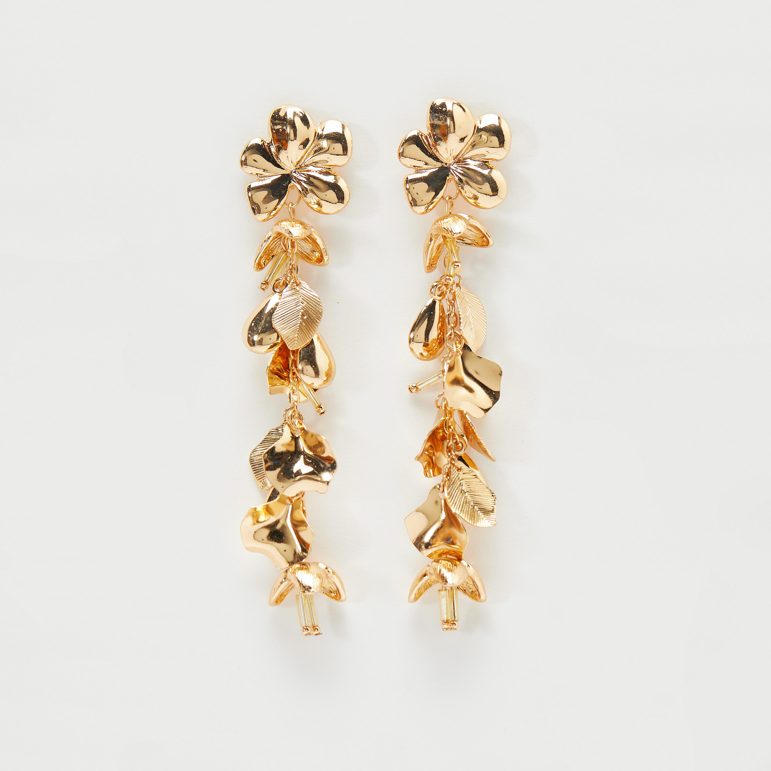 Floral Dangler Earrings with Push Back Closure-women-watchesandjewellery-jewellery-earrings-image-1