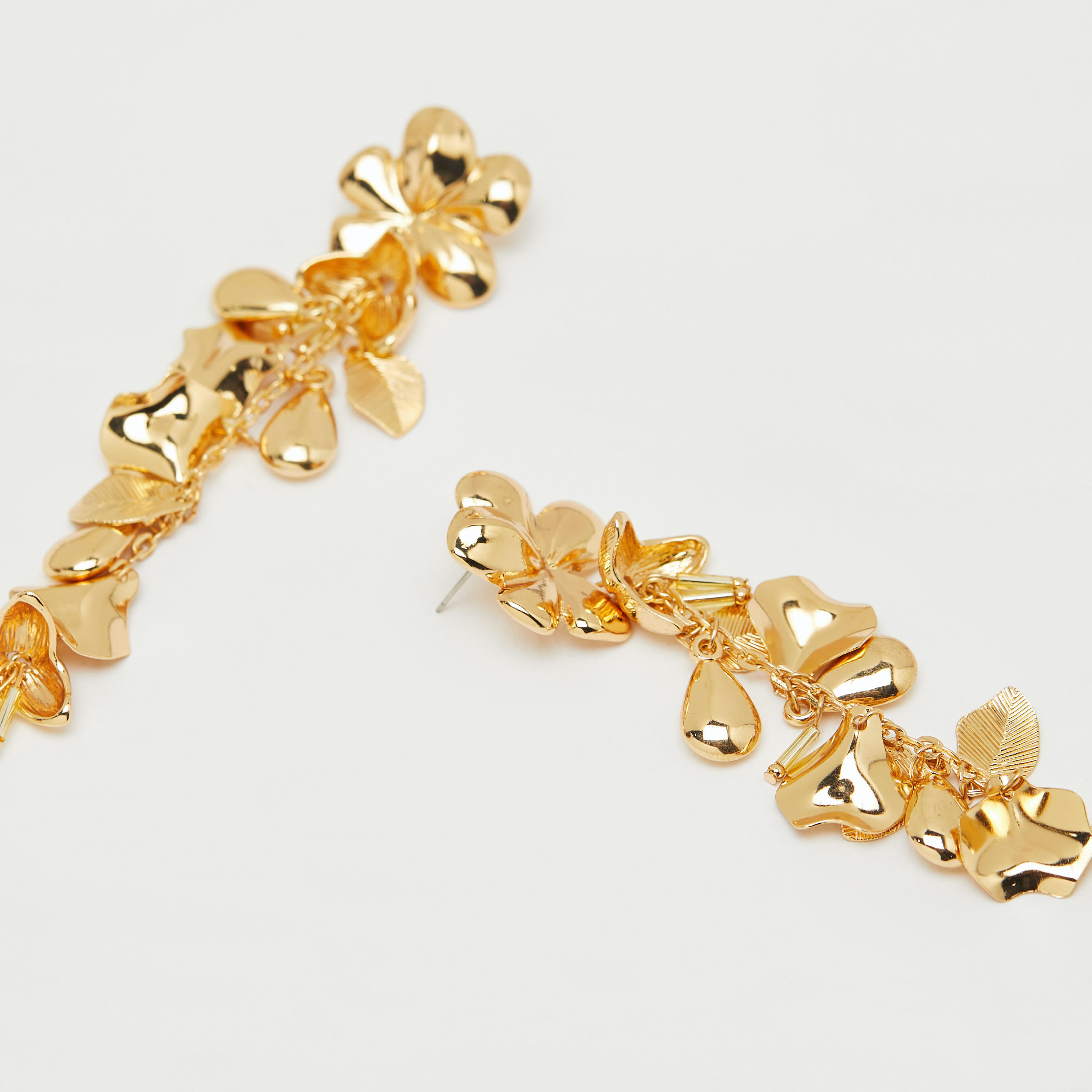 Floral Dangler Earrings with Push Back Closure-women-watchesandjewellery-jewellery-earrings-image-3