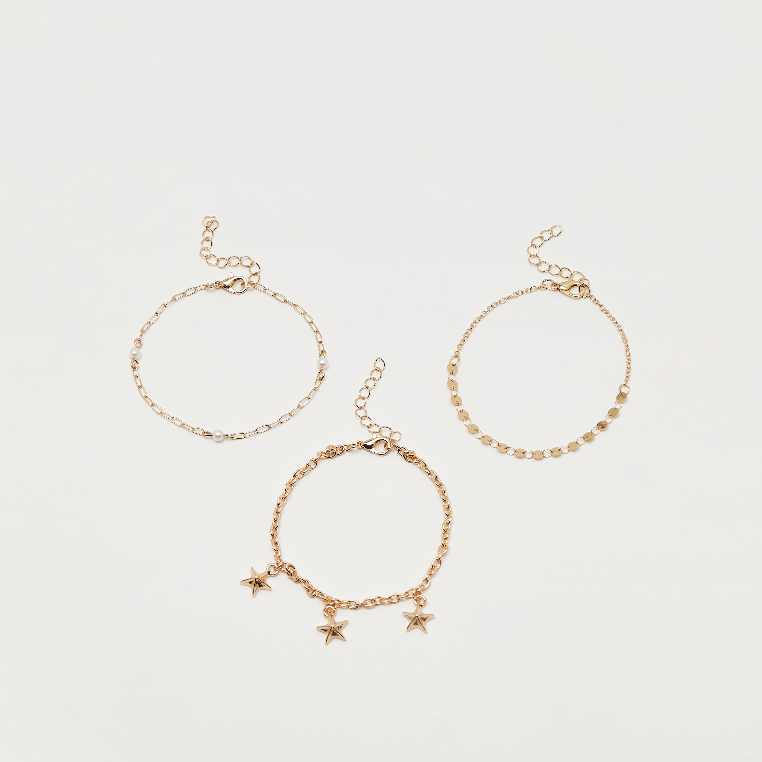 طقم أساور متنوعة - 3 قطع-women-watchesandjewellery-jewellery-banglesandbracelets-image-5