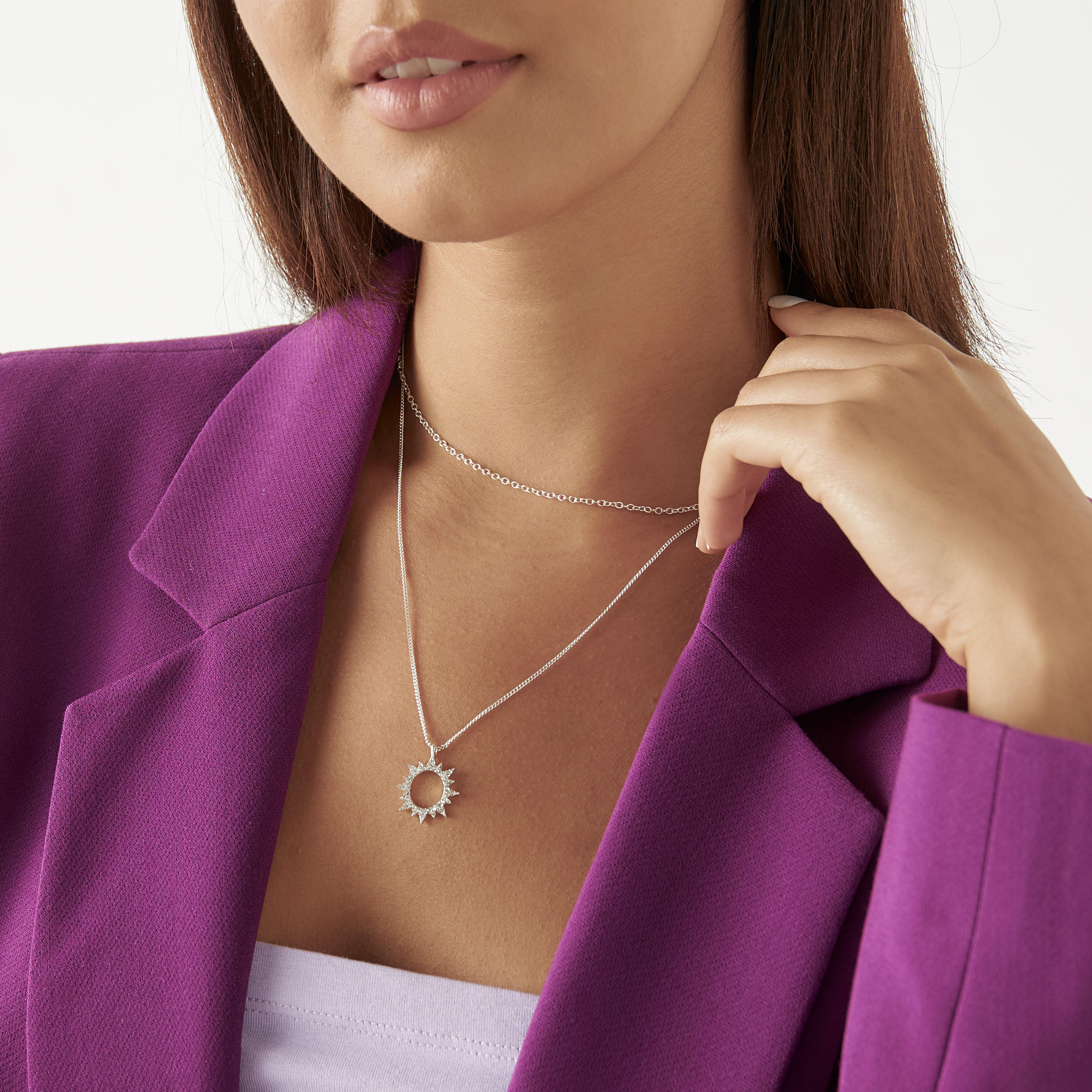 قلادة متعددة الطبقات بدلاية ومشبك إغلاق-women-watchesandjewellery-jewellery-necklacesandpendants-image-2