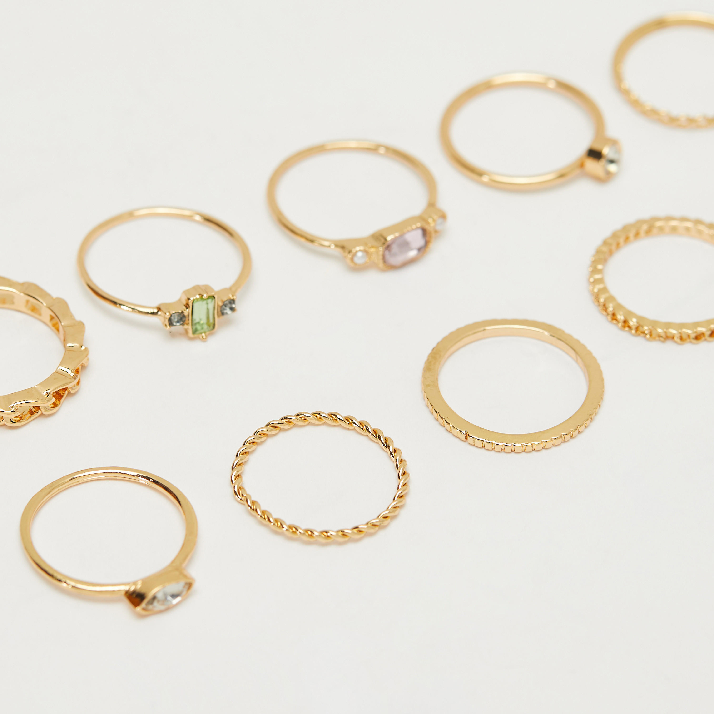 طقم خواتم 12 قطعة متنوعة-women-watchesandjewellery-jewellery-rings-image-3