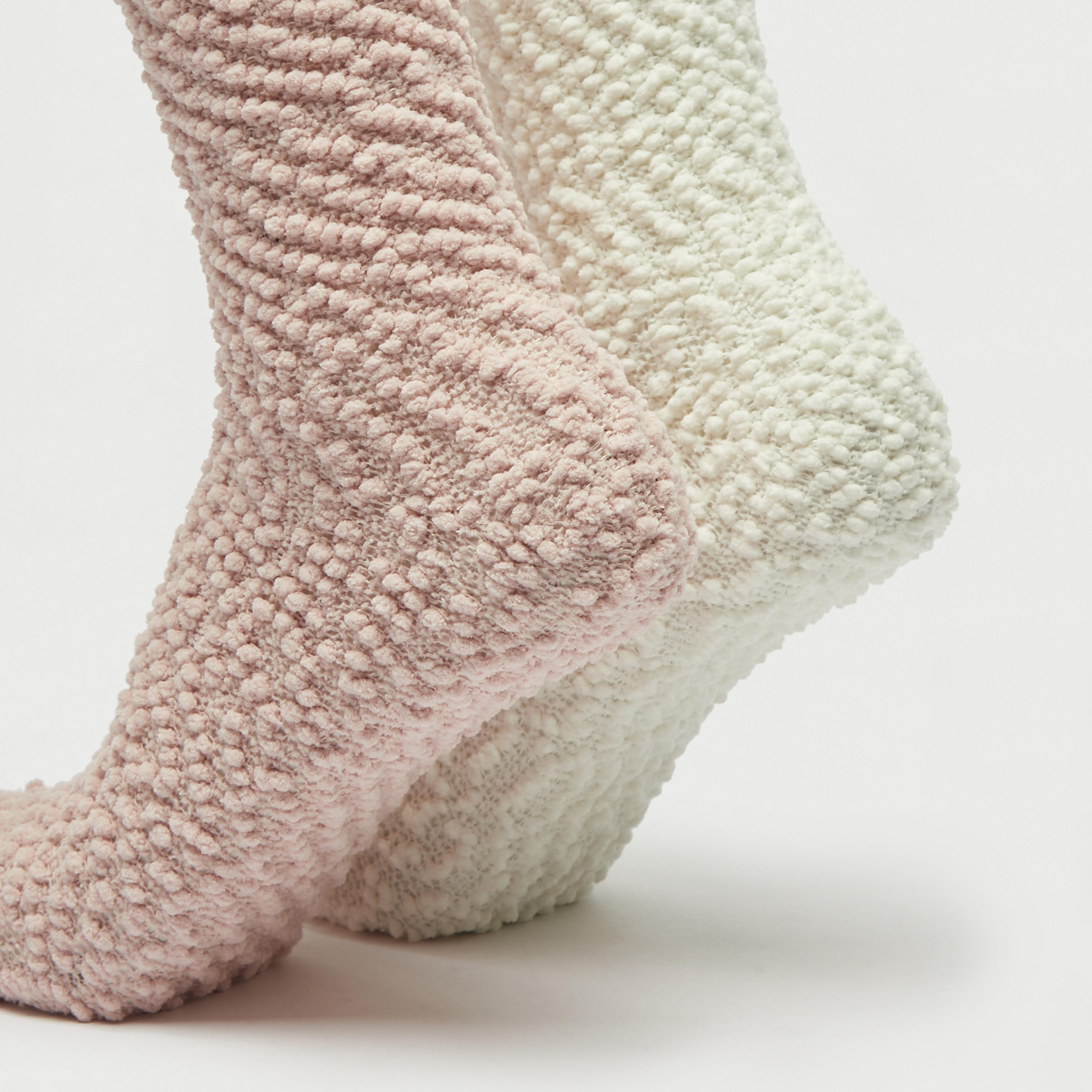 جوارب بارزة الملمس بطول ربلة الساق - طقم 2 أزواج-women-socksandstockings-image-1
