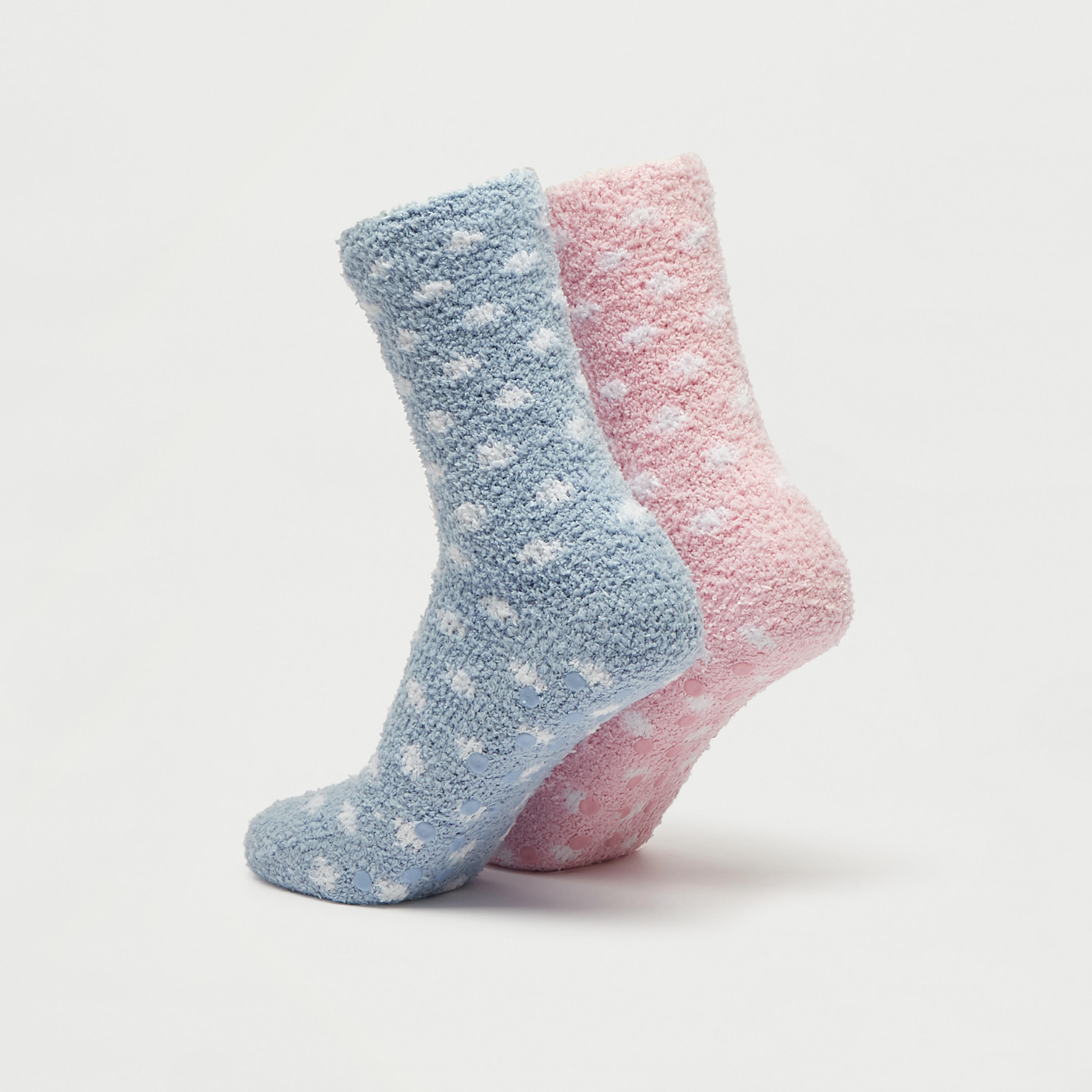Set of 2 - Textured Crew Length Socks-women-socksandstockings-image-2