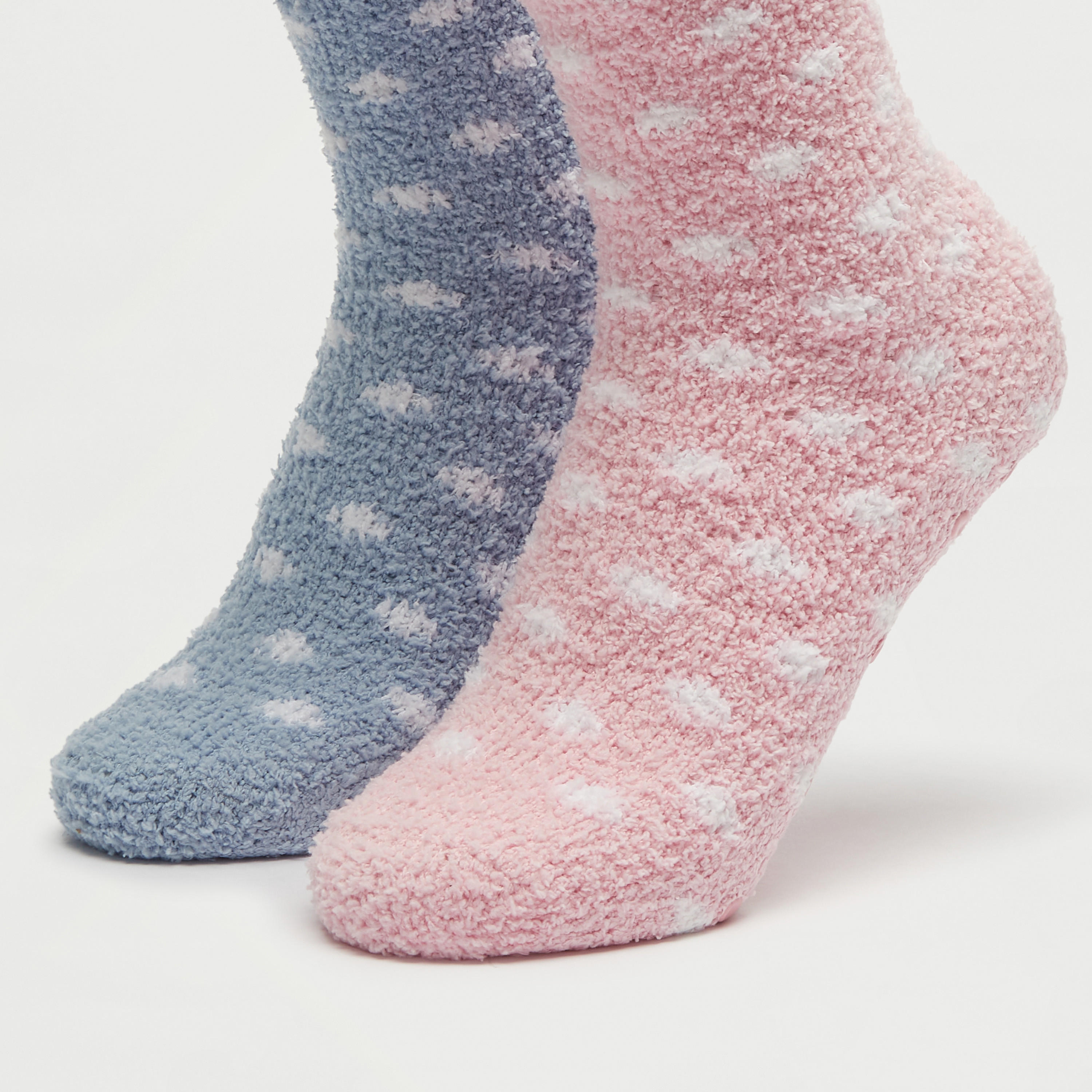 Set of 2 - Textured Crew Length Socks-women-socksandstockings-image-3