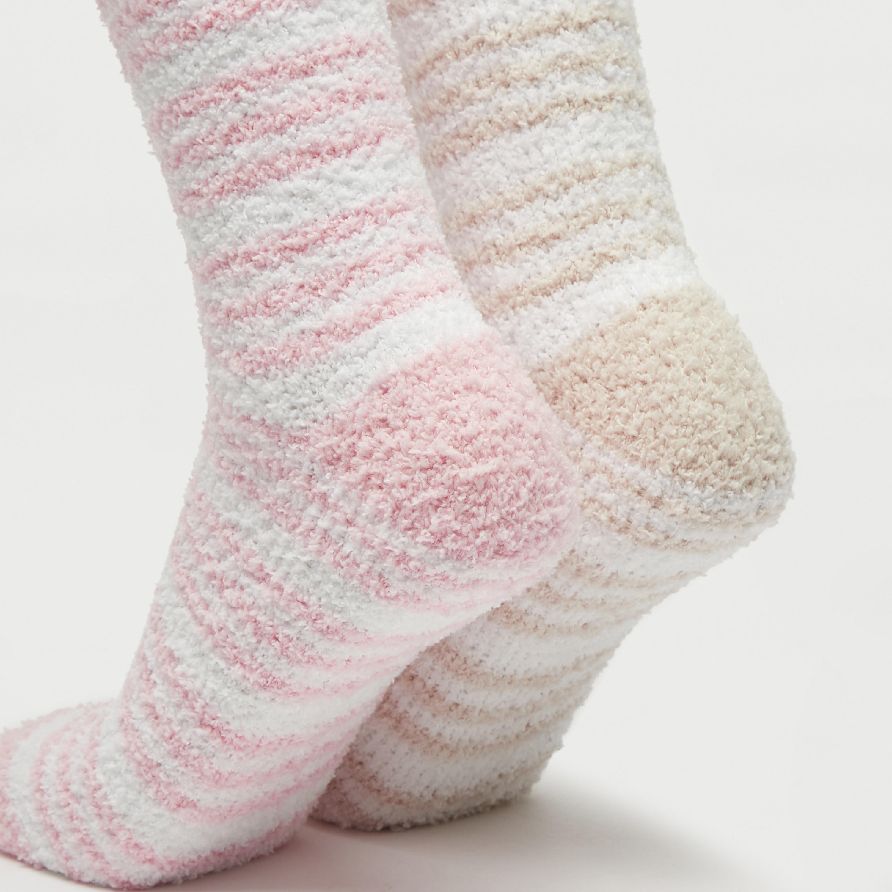 جوارب بارزة الملمس بطول ربلة الساق - طقم 2 قطعة-women-socksandstockings-image-1