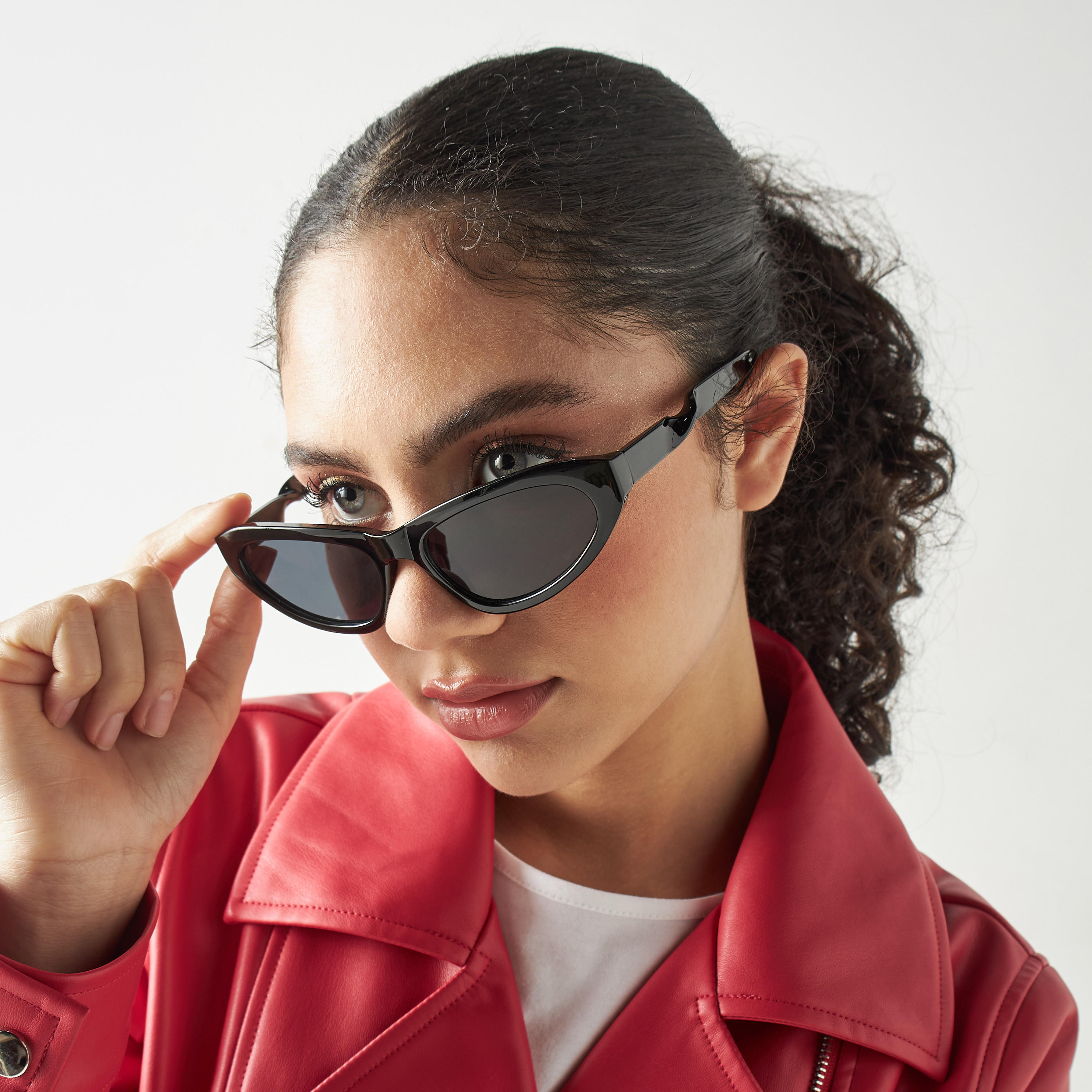 Full Rim Tinted Shield Sunglasses with Nose Pads-women-sunglasses-image-2