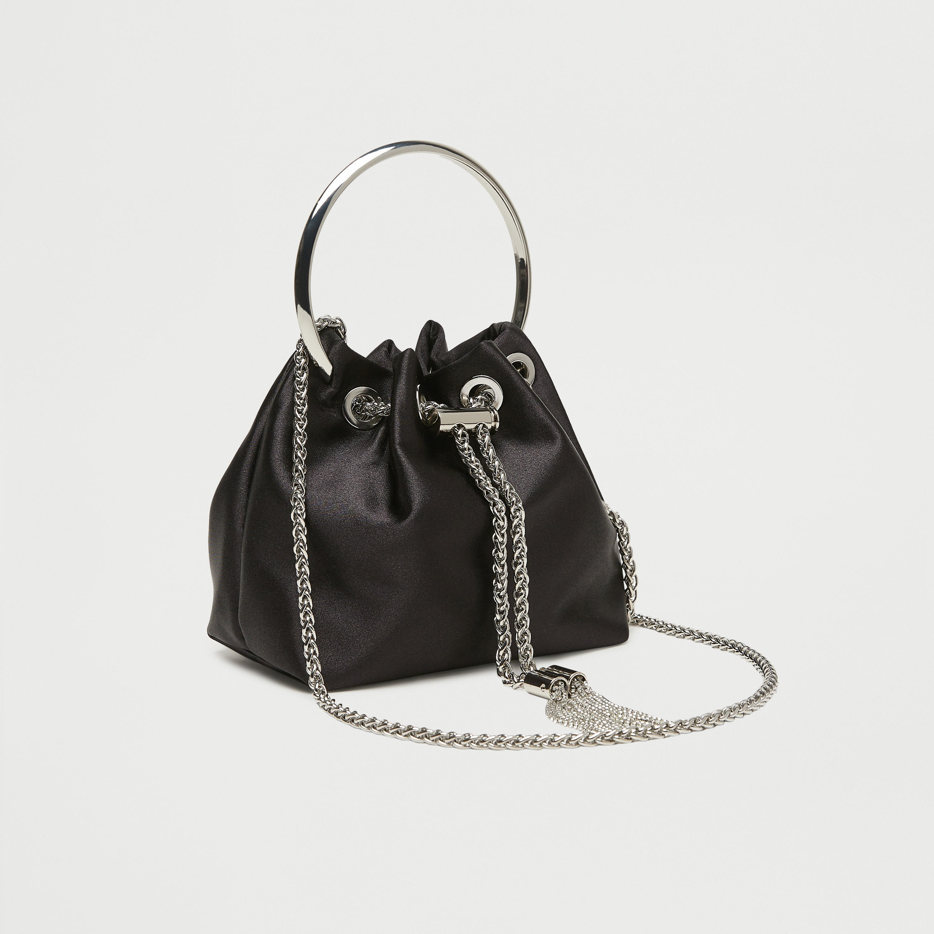 Solid Bucket Bag with Drawstring Chain Link Strap and Ring Handle-women-bagsandwallets-handbags-image-11