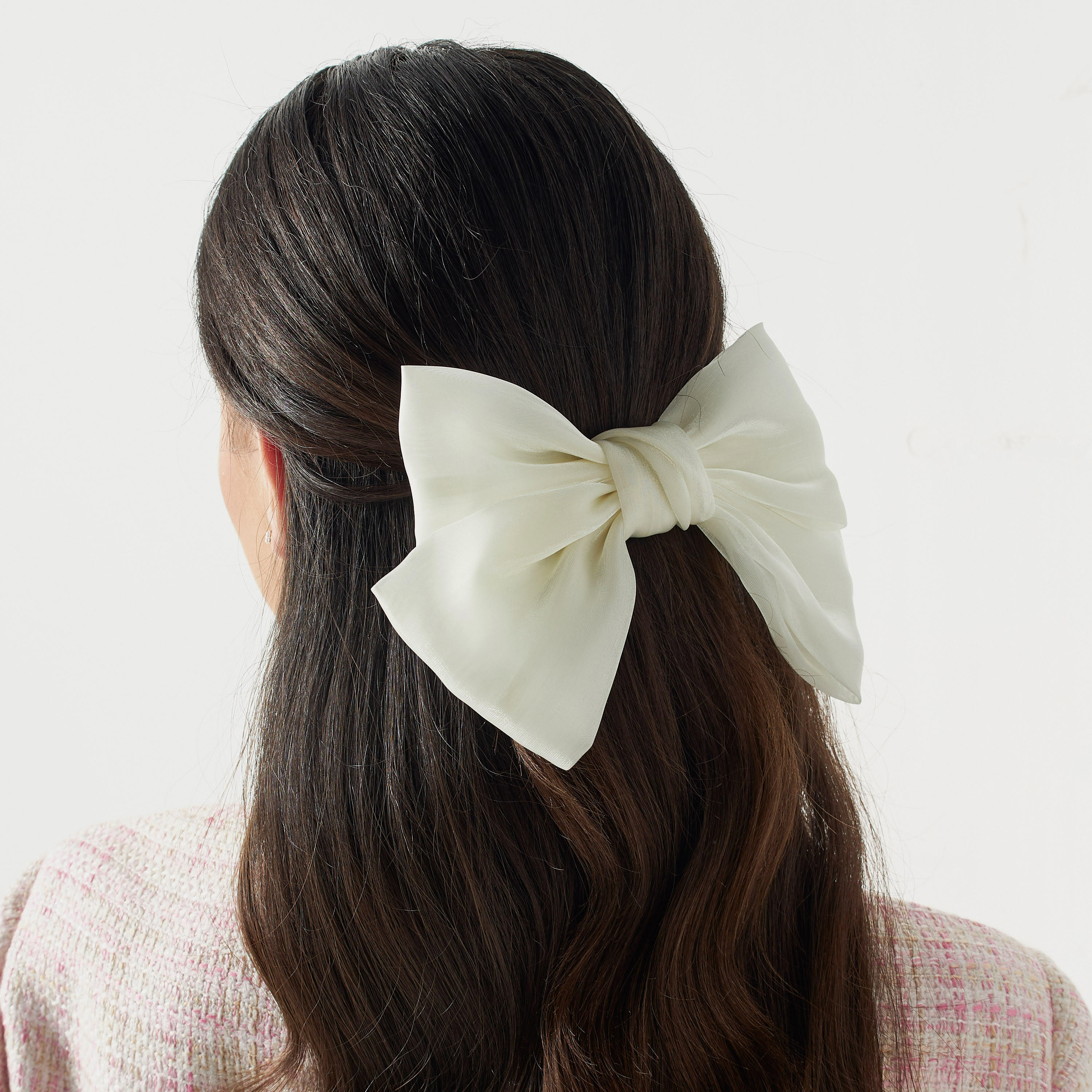 Organza Bow Barrette Hair Clip-women-hairaccessories-image-7