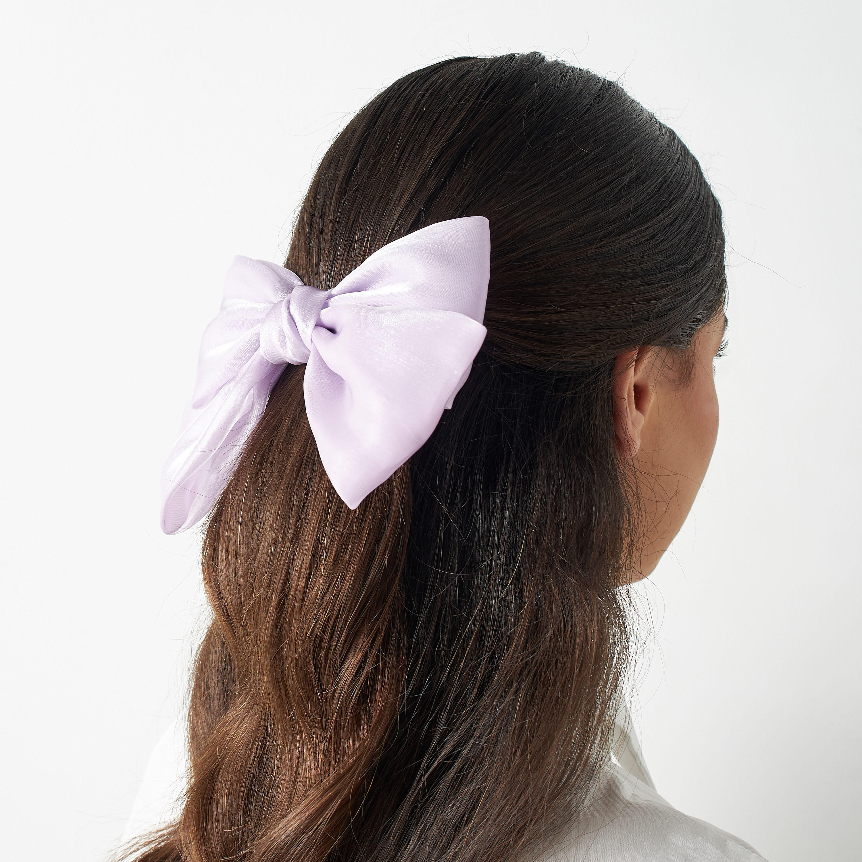 Organza Bow Barrette Hair Clip-women-hairaccessories-image-2