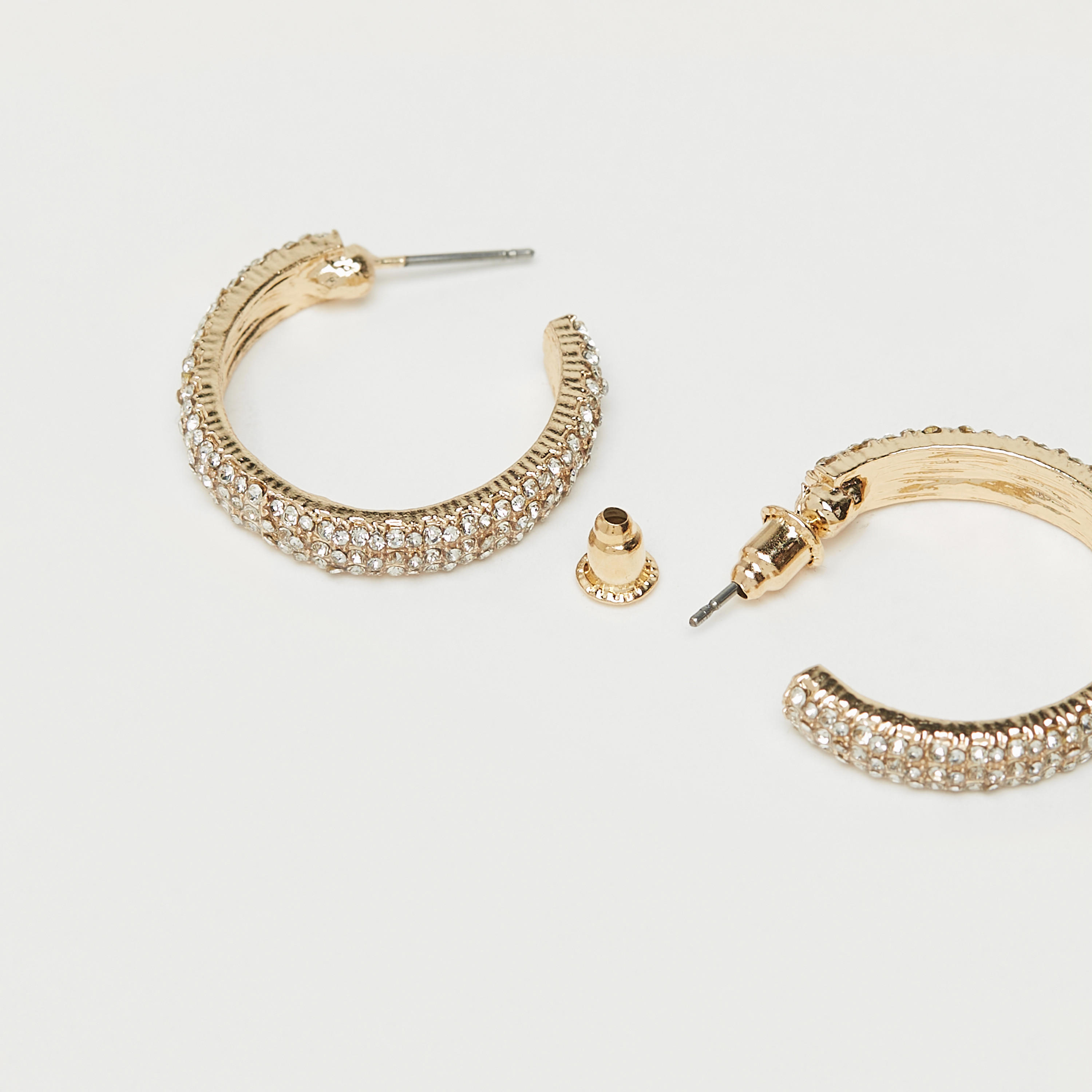حلق مزيّن بمكبس إغلاق خلفي-women-watchesandjewellery-jewellery-earrings-image-1