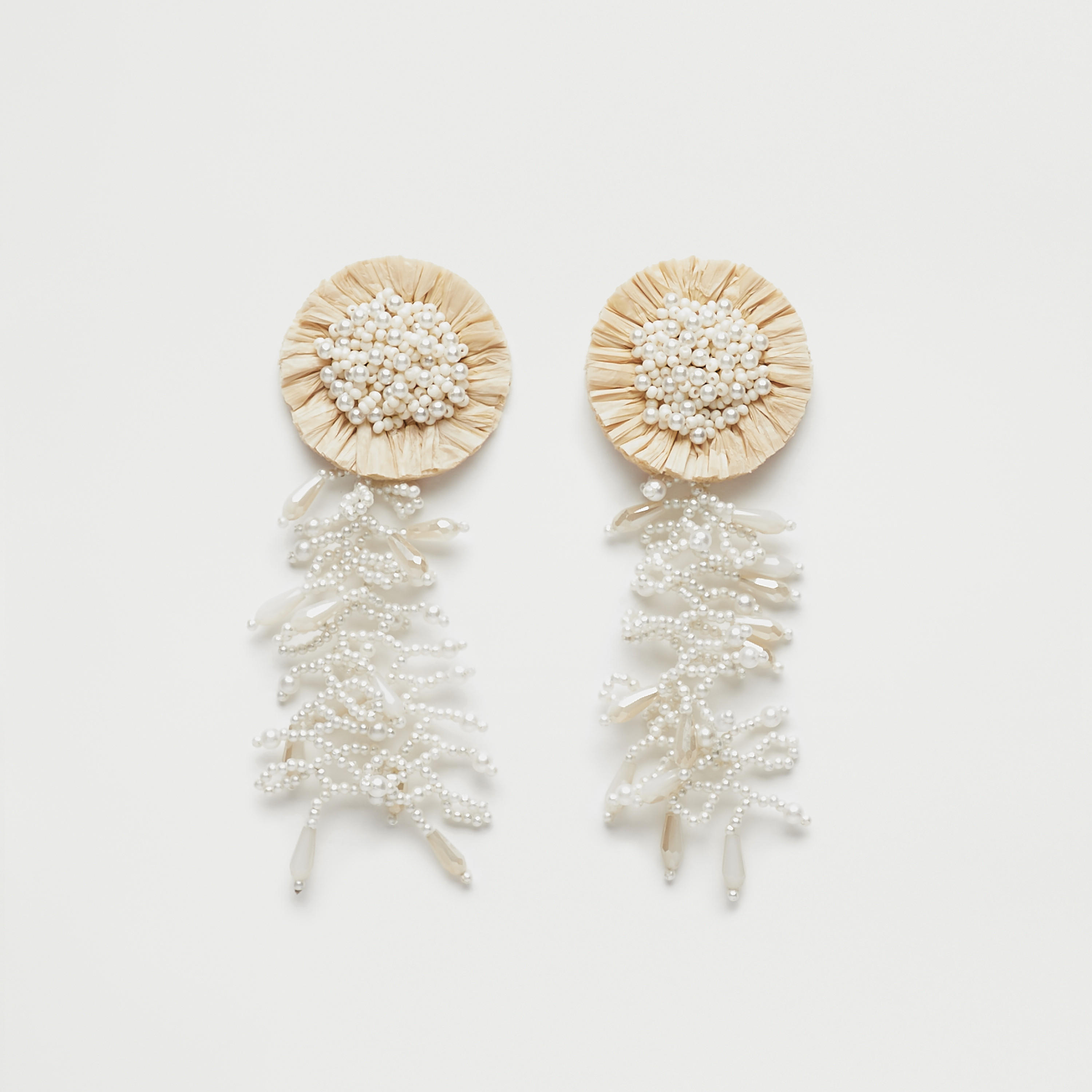 Beads Embellished Drop Earrings with Pushback Closure-women-watchesandjewellery-jewellery-earrings-image-1