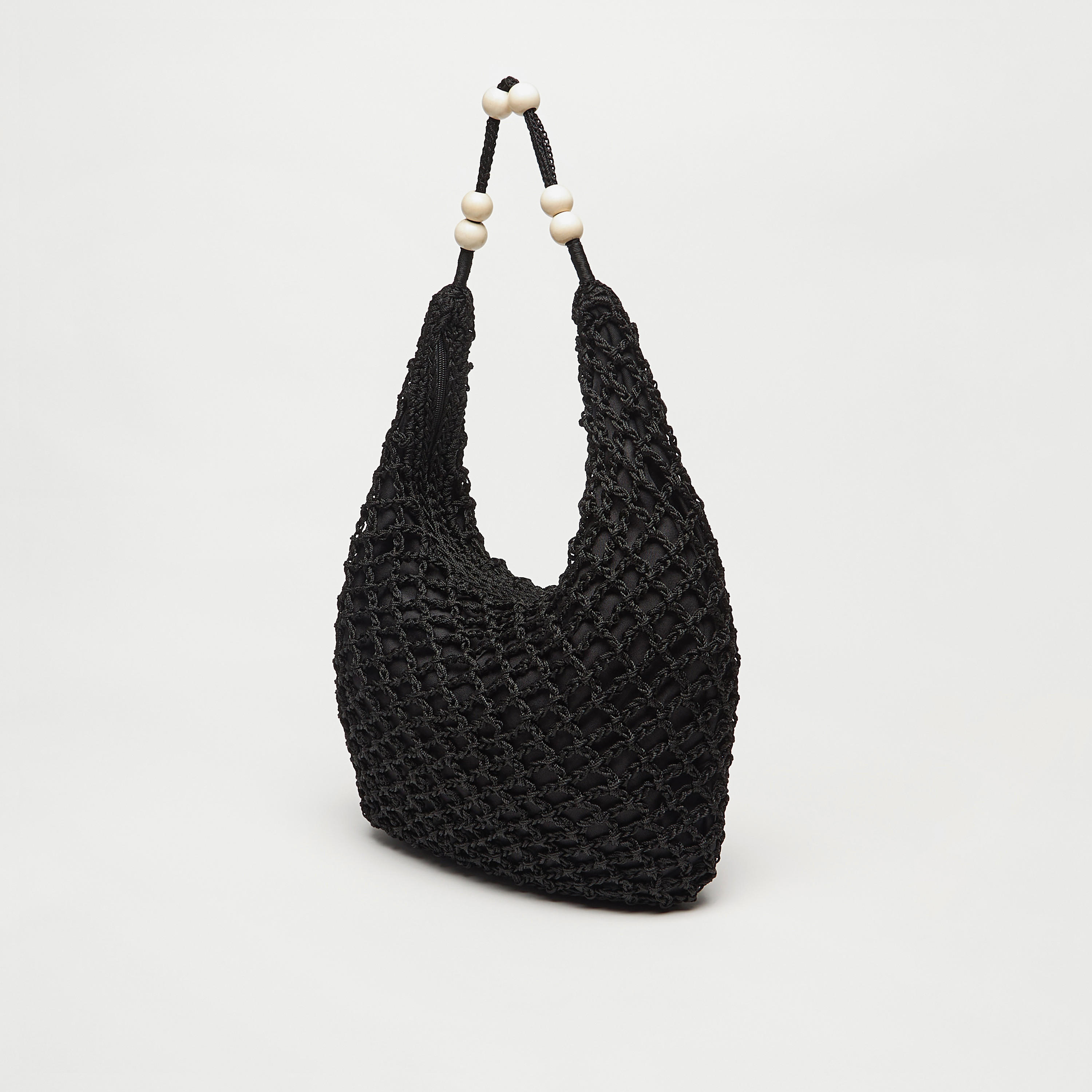 شنطة هوبو بارزة الملمس بحزام مزين بالخرز وسحاب إغلاق-women-bagsandwallets-handbags-image-3