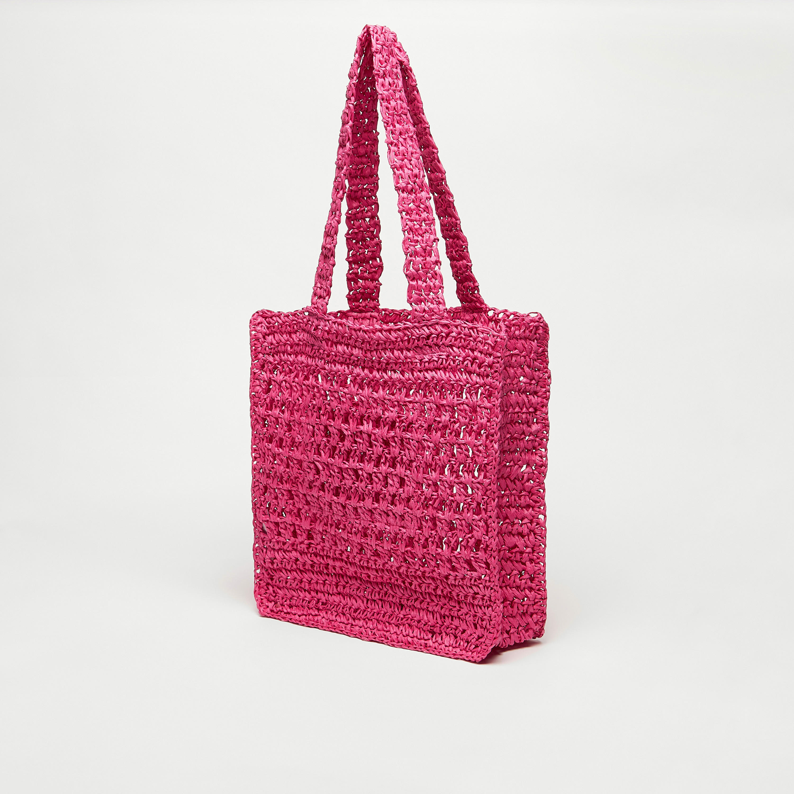 شنطة تسوق منسوجة بارزة الملمس بمقابض مزدوجة-women-bagsandwallets-handbags-image-2