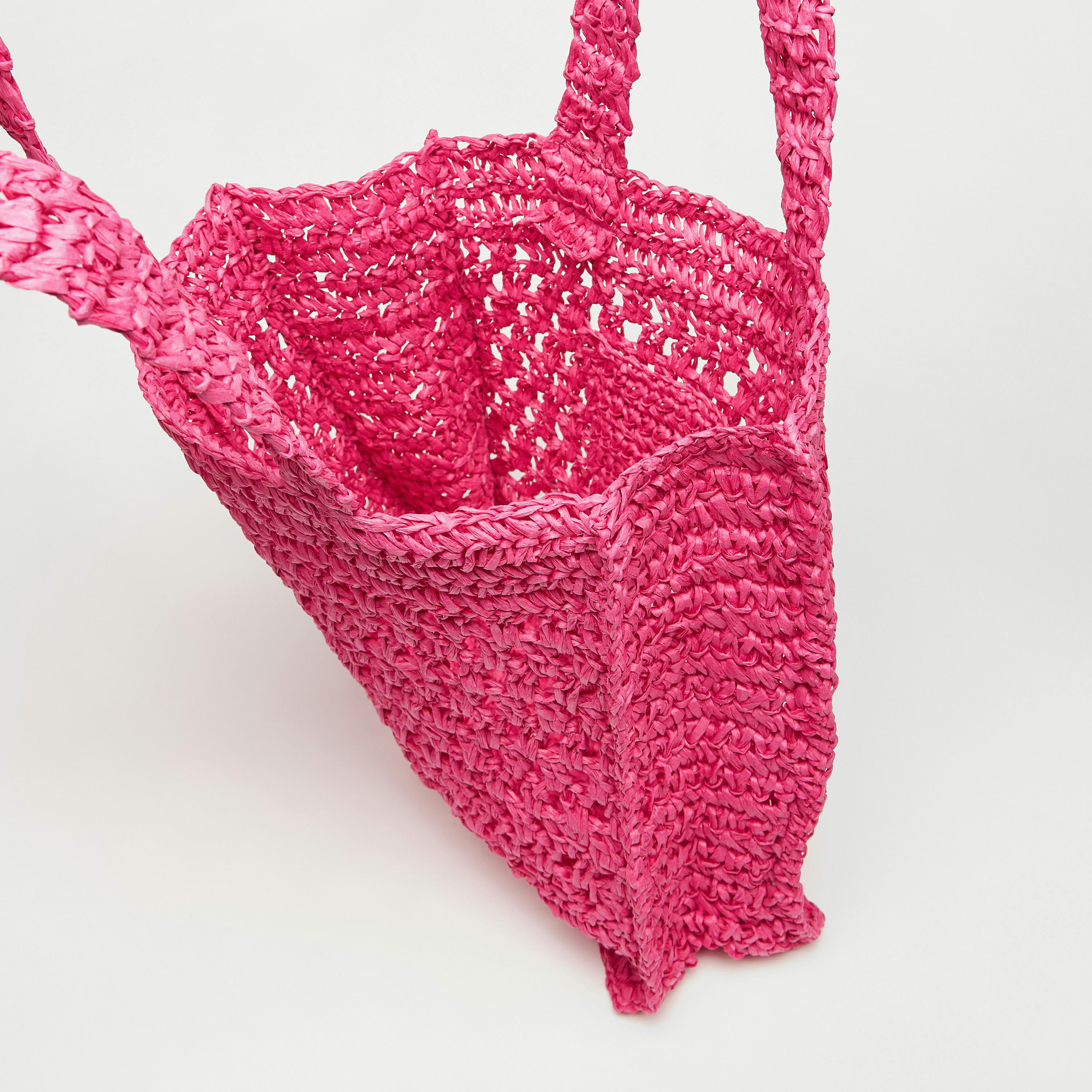 شنطة تسوق منسوجة بارزة الملمس بمقابض مزدوجة-women-bagsandwallets-handbags-image-1
