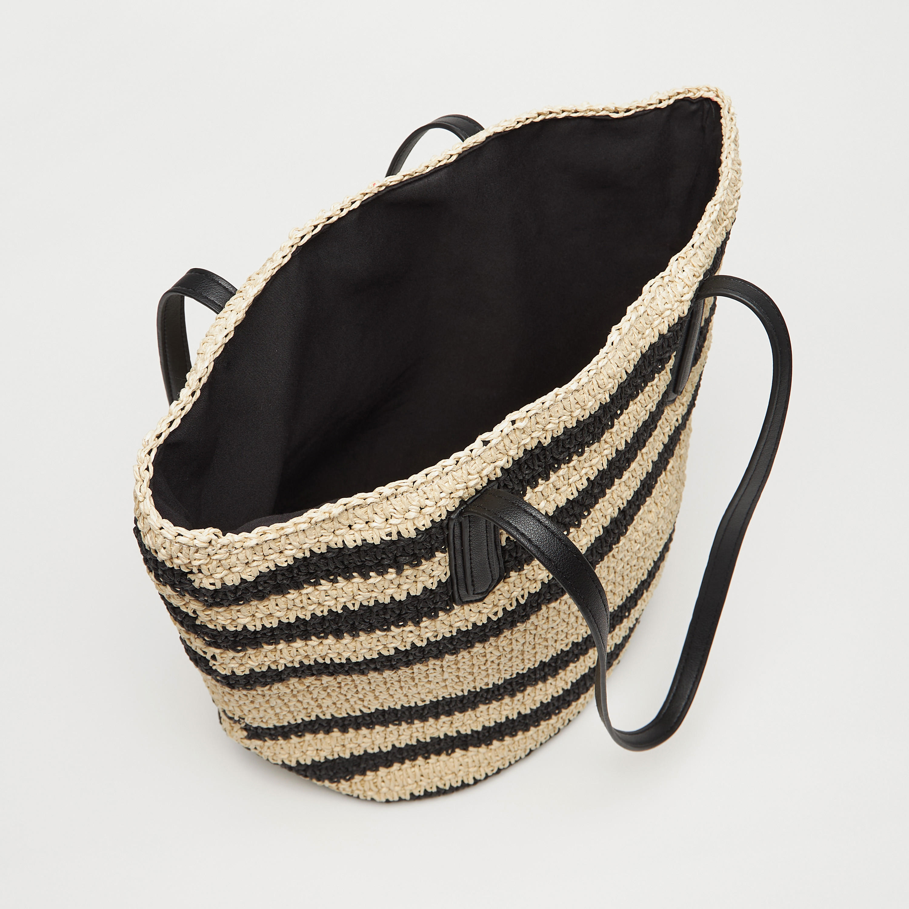 Textured Shopper Bag with Double Handle-women-bagsandwallets-handbags-image-4