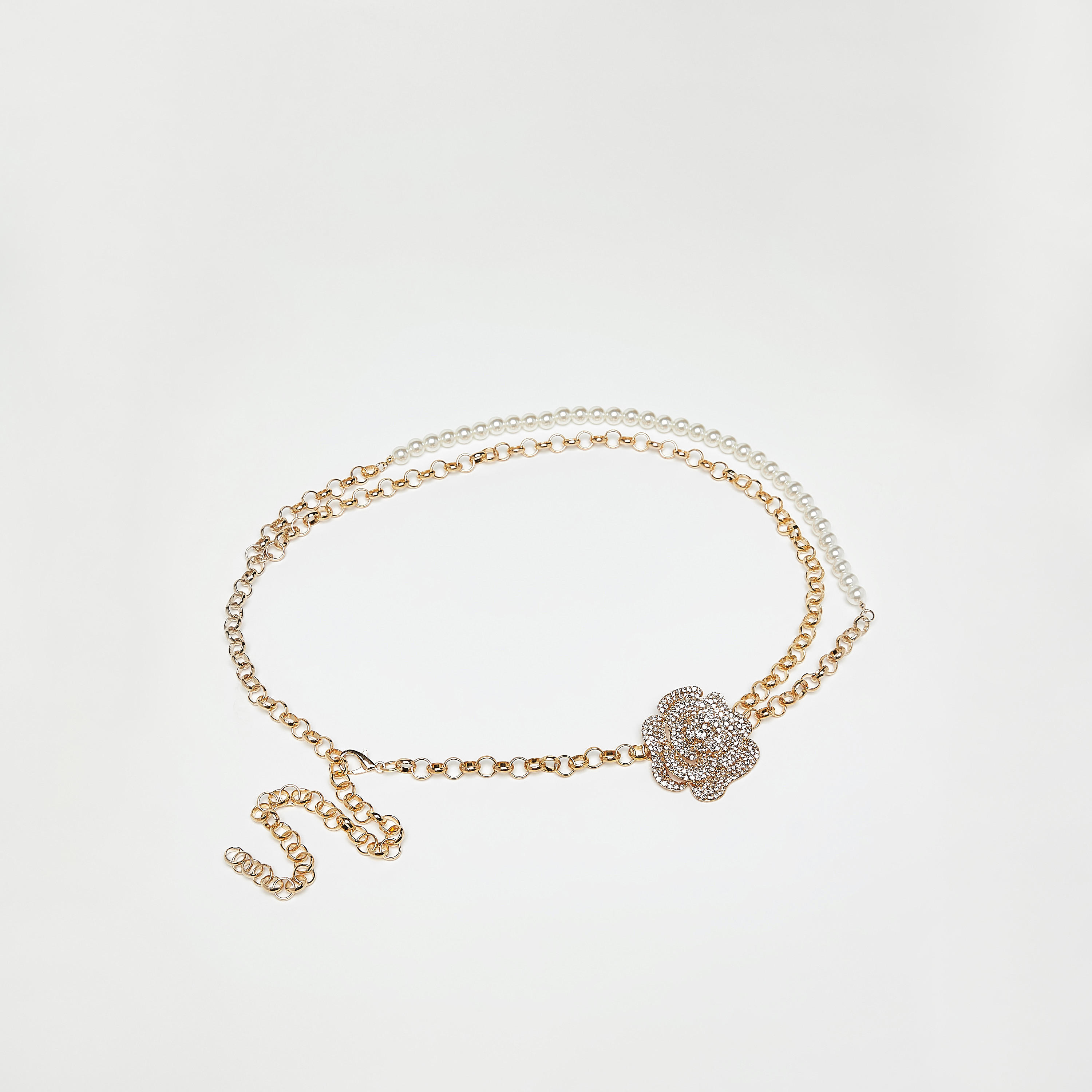 حزام سلسلة بتزيينات زهرية مع مشبك إغلاق لوبستر-women-clothingaccessories-belts-image-3