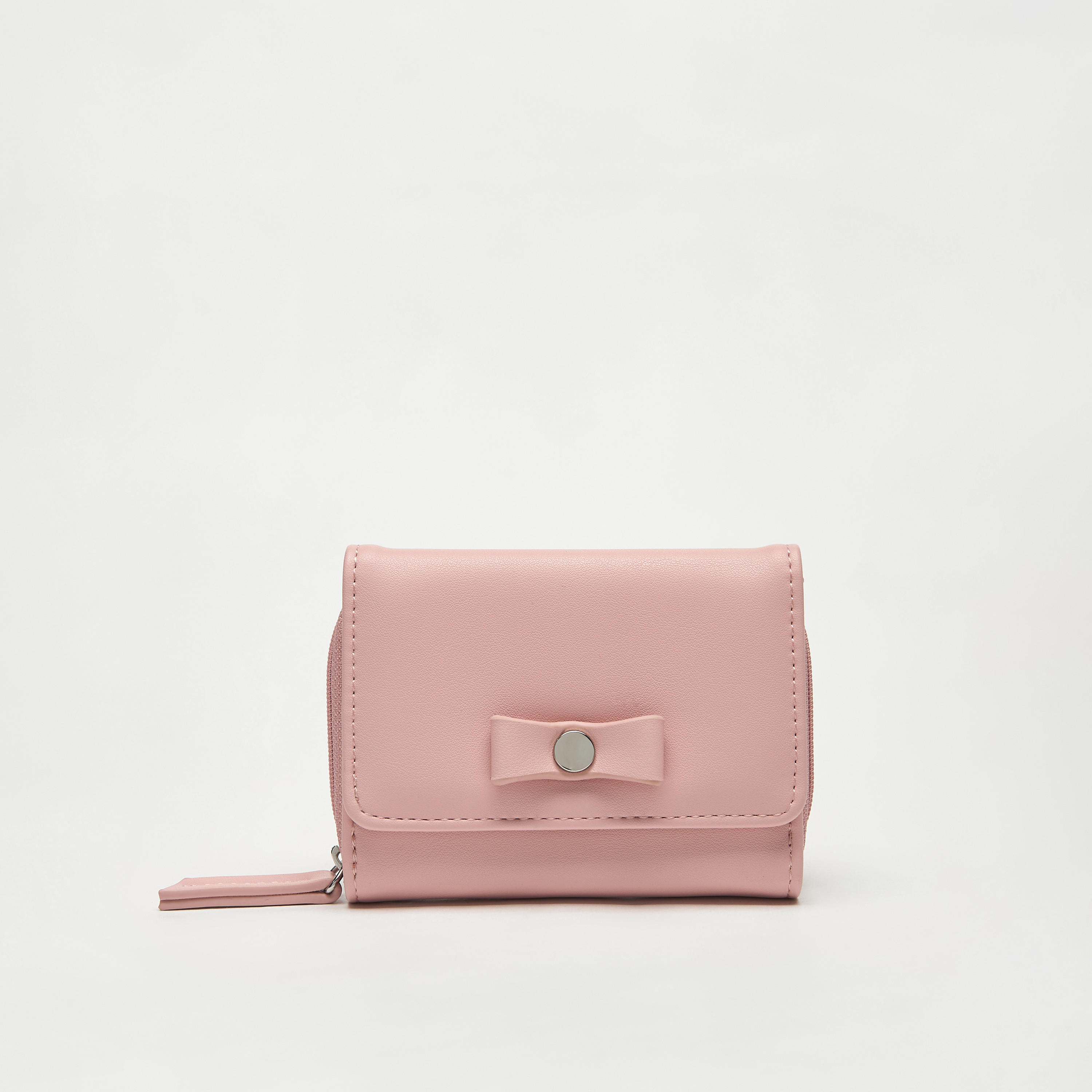 محفظة بارزة الملمس مع زر كبس للإغلاق وتفاصيل فيونكة-women-bagsandwallets-wallets-image-11