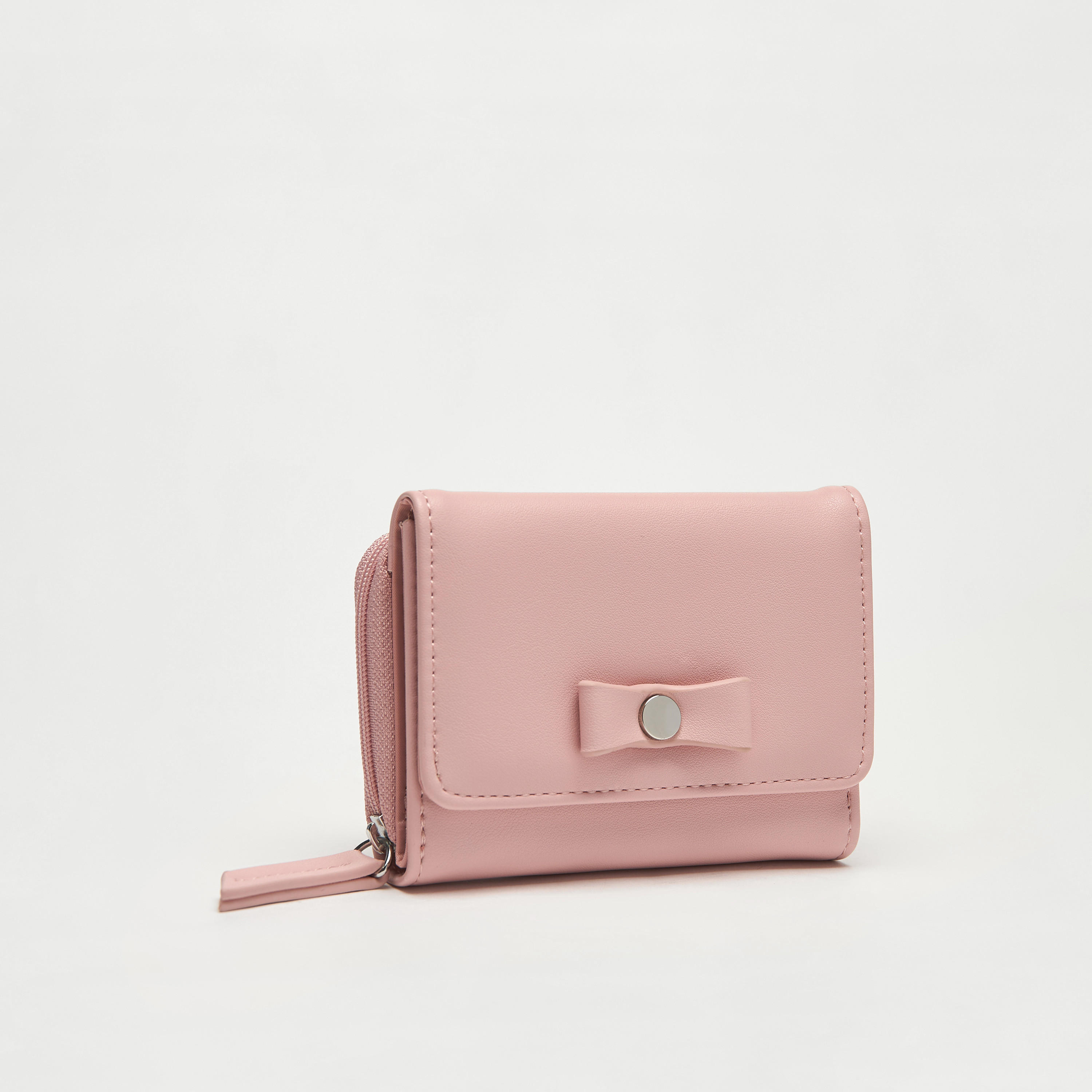محفظة بارزة الملمس مع زر كبس للإغلاق وتفاصيل فيونكة-women-bagsandwallets-wallets-image-12