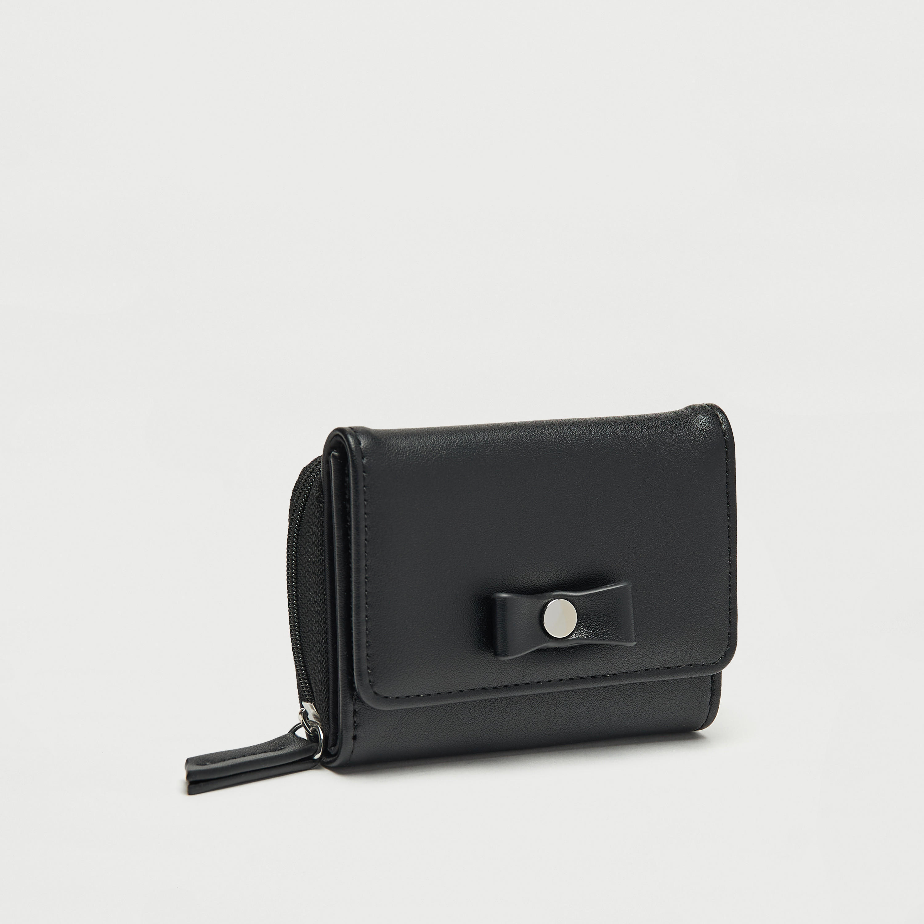 محفظة بارزة الملمس مع زر كبس للإغلاق وتفاصيل فيونكة-women-bagsandwallets-wallets-image-7