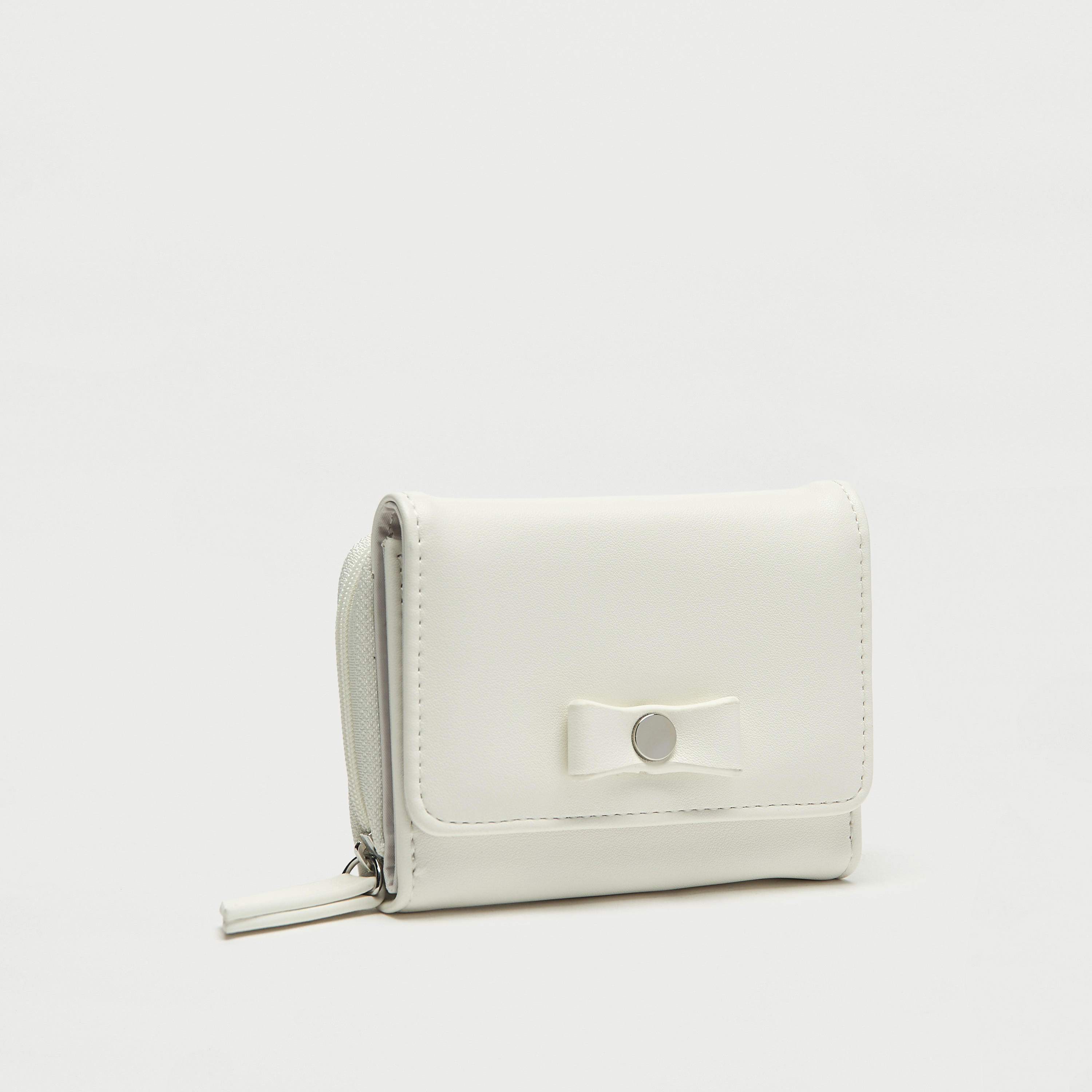 محفظة بارزة الملمس مع زر كبس للإغلاق وتفاصيل فيونكة-women-bagsandwallets-wallets-image-2