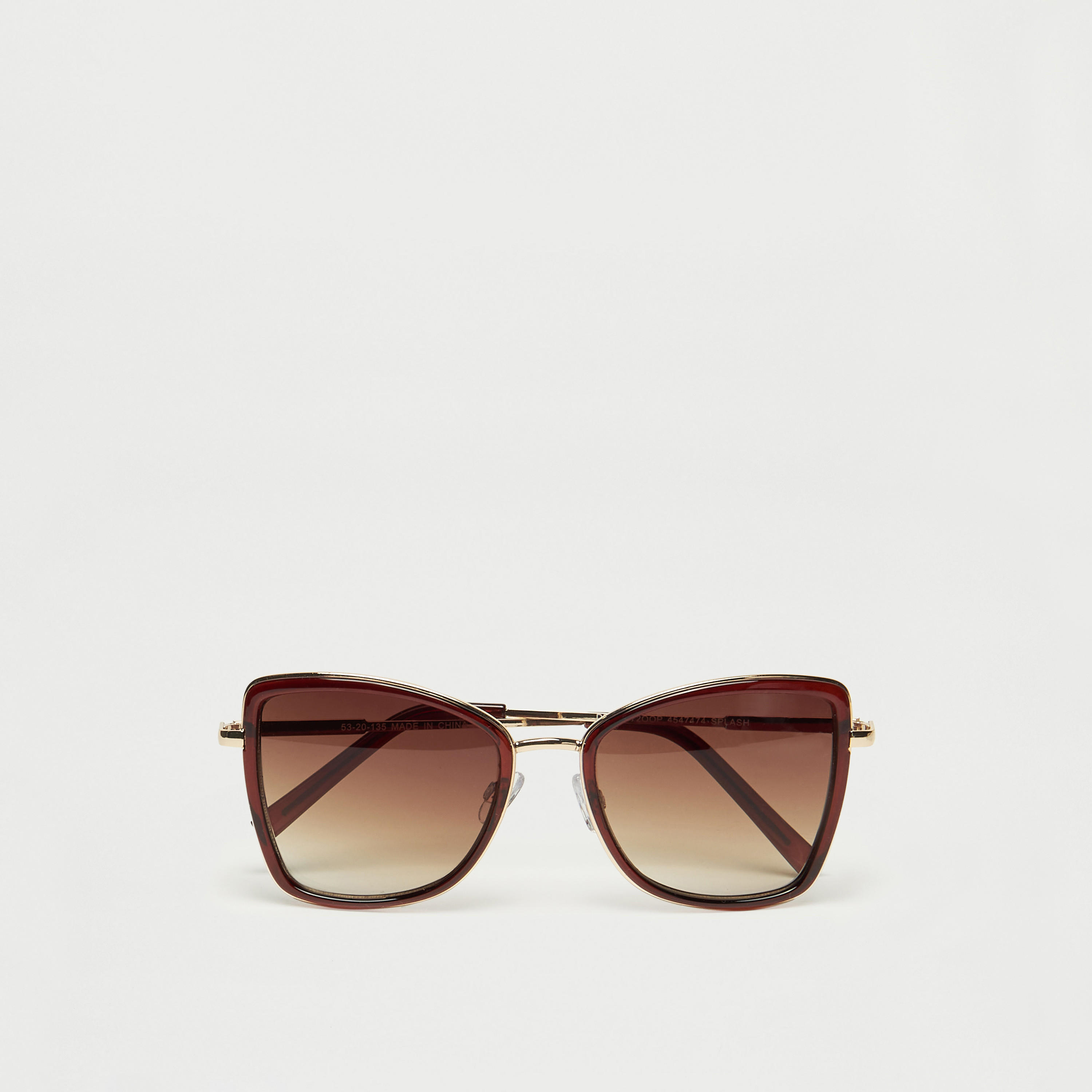 نظّارة شمسيّة بإطار كامل وعدسات ملوّنة ووسادات أنف-women-sunglasses-image-1