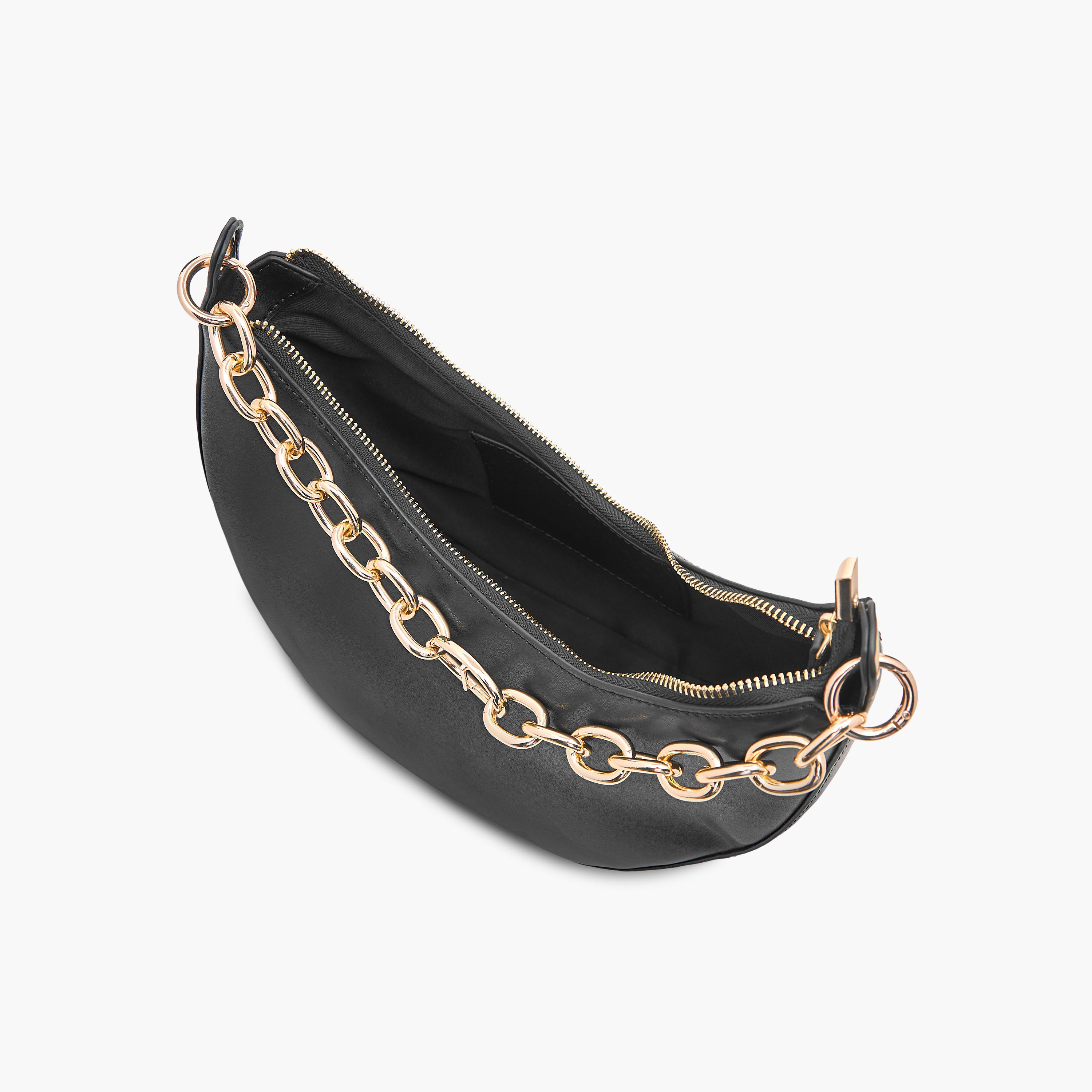شنطة كروس بودي سادة بسحاب إغلاق وحزام سلسلة-women-bagsandwallets-handbags-image-1