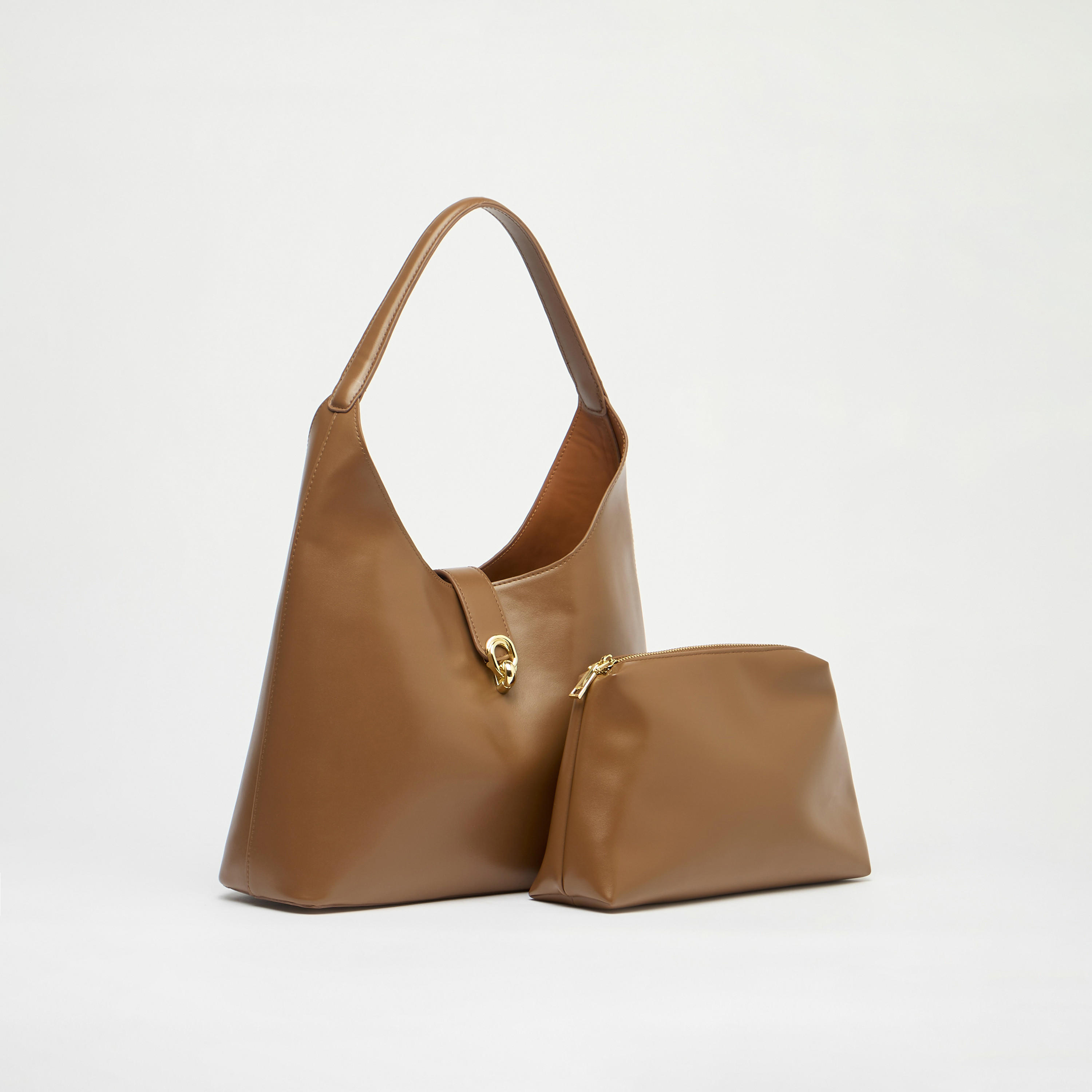طقم شنطة توتي سادة بزر إغلاق مع شنطة صغيرة-women-bagsandwallets-handbags-image-6