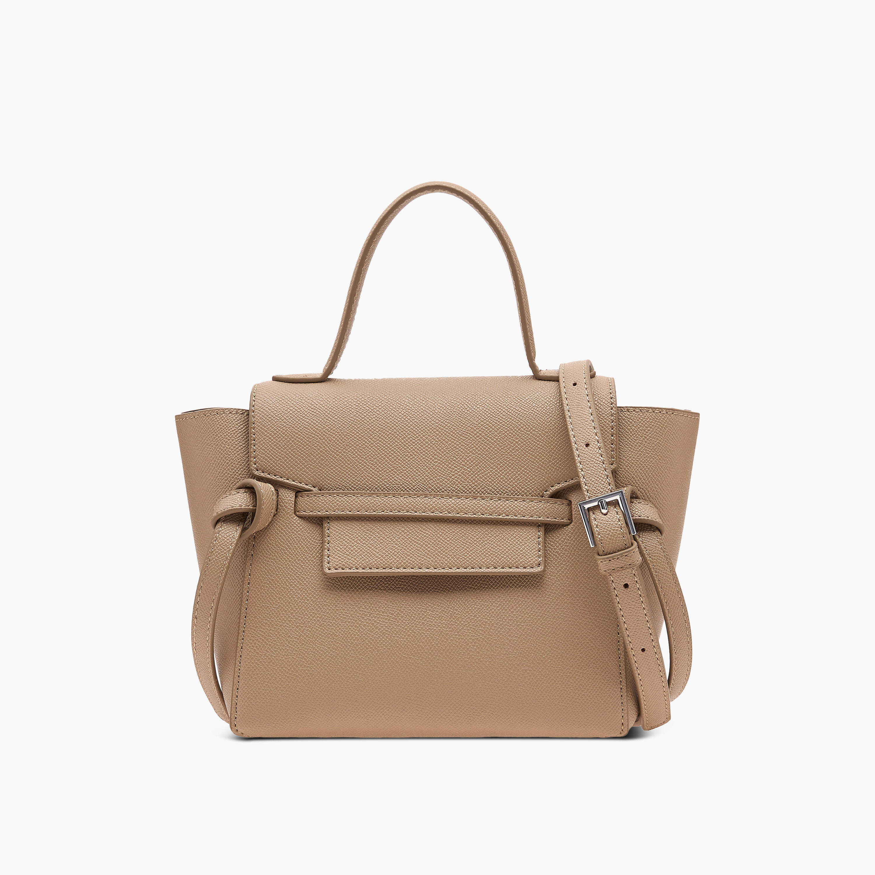 شنطة كتف سادة وحزام قابل للفصل مع طيّة إغلاق-women-bagsandwallets-handbags-image-1