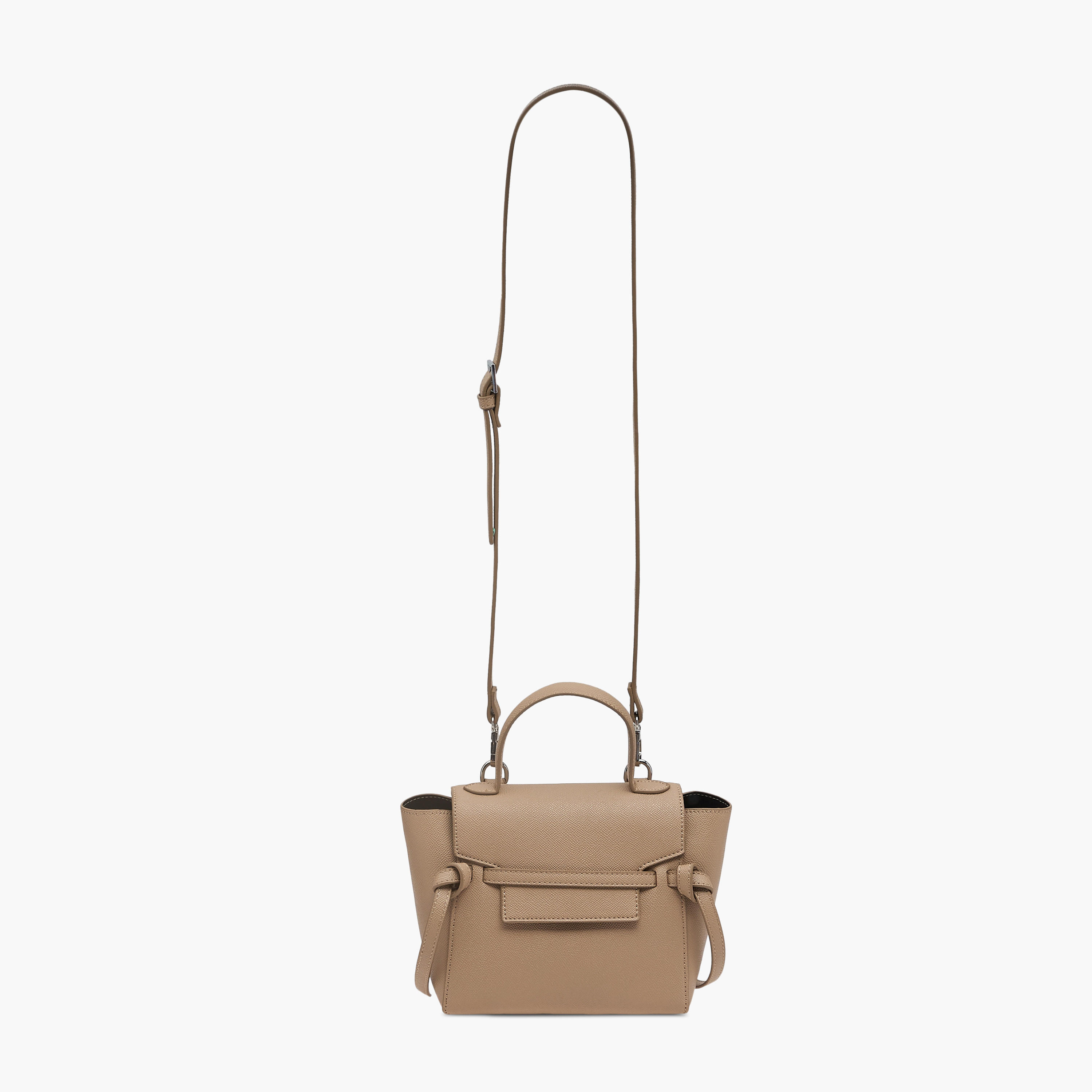 شنطة كتف سادة وحزام قابل للفصل مع طيّة إغلاق-women-bagsandwallets-handbags-image-4