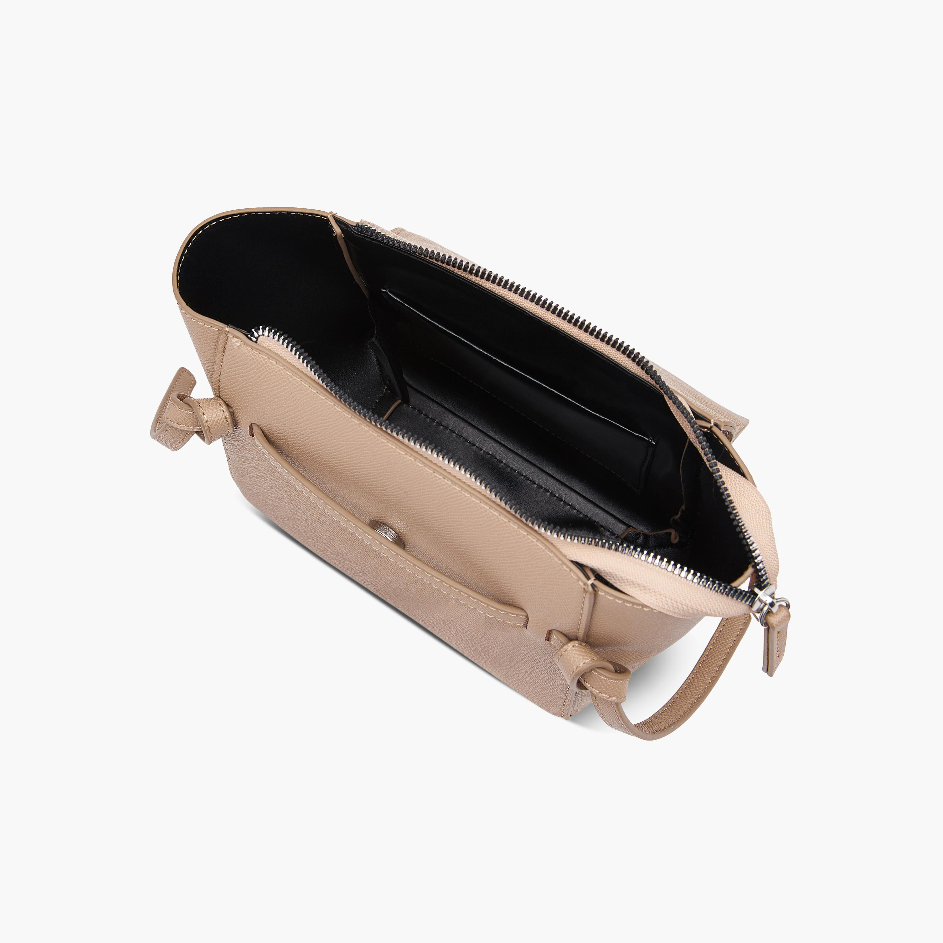 شنطة كتف سادة وحزام قابل للفصل مع طيّة إغلاق-women-bagsandwallets-handbags-image-7