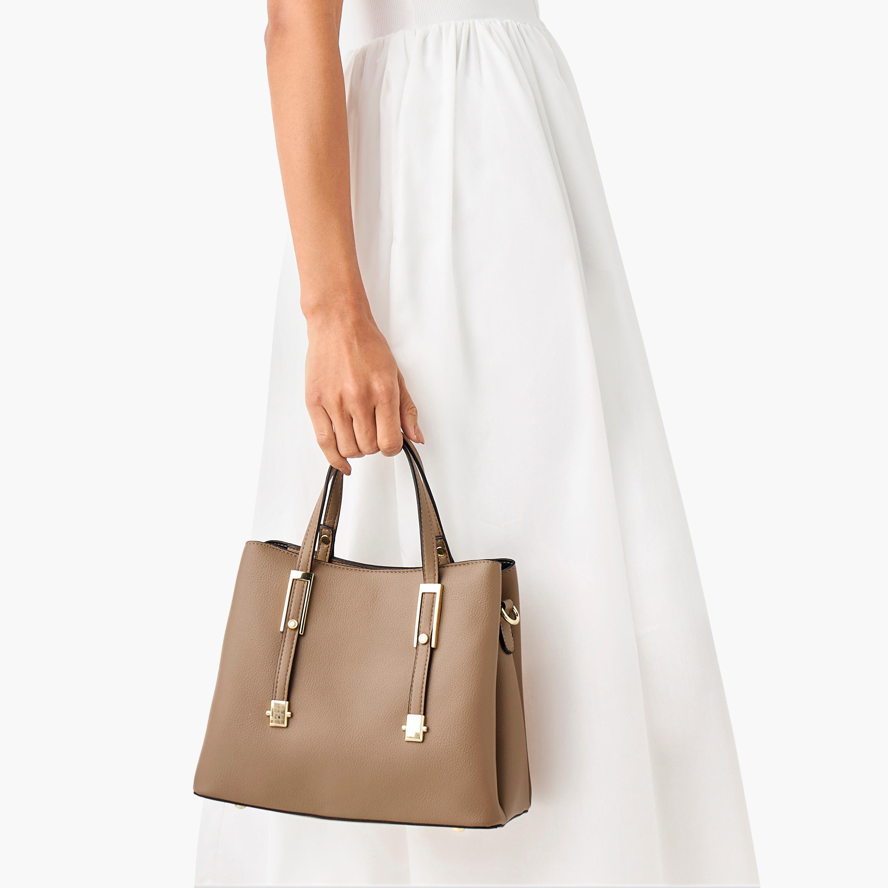 شنطة توتي سادة بحزام قابل للتّعديل وزر إغلاق مغناطيسي-women-bagsandwallets-handbags-image-7