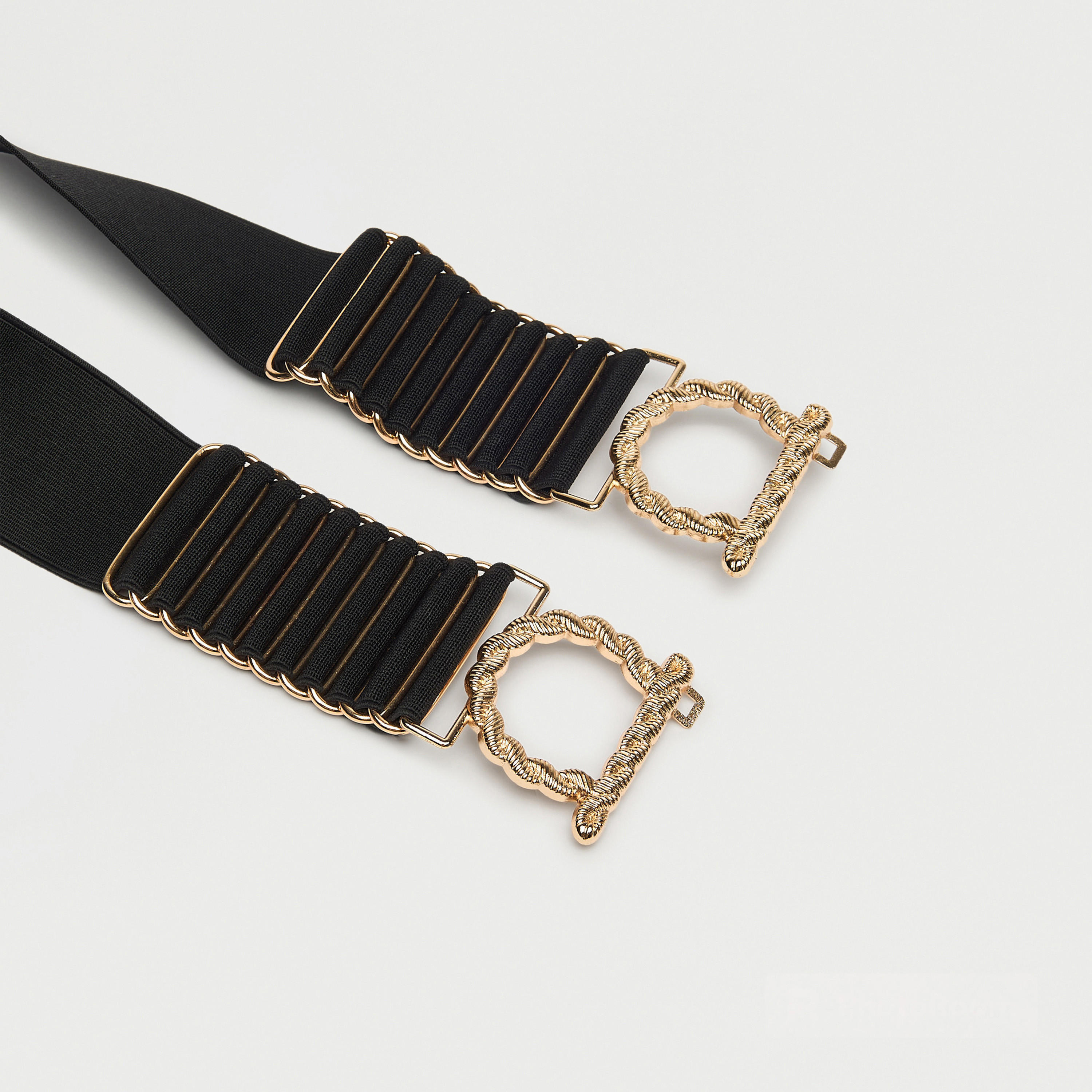 حزام مطاطي بارز الملمس بإبزيم إغلاق-women-clothingaccessories-belts-image-4