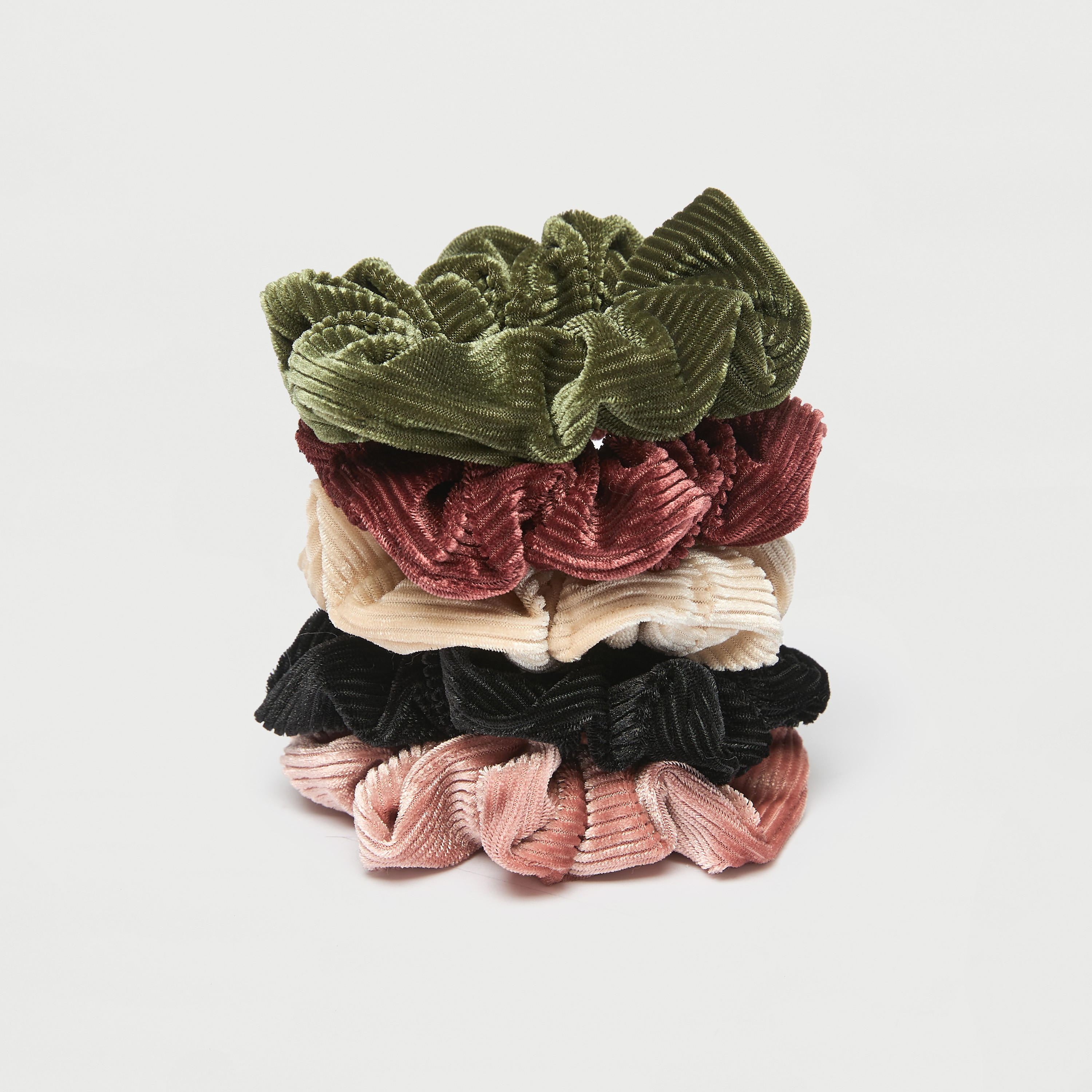 Set of 5 - Textured Scrunchie-women-hairaccessories-scrunchies-image-1